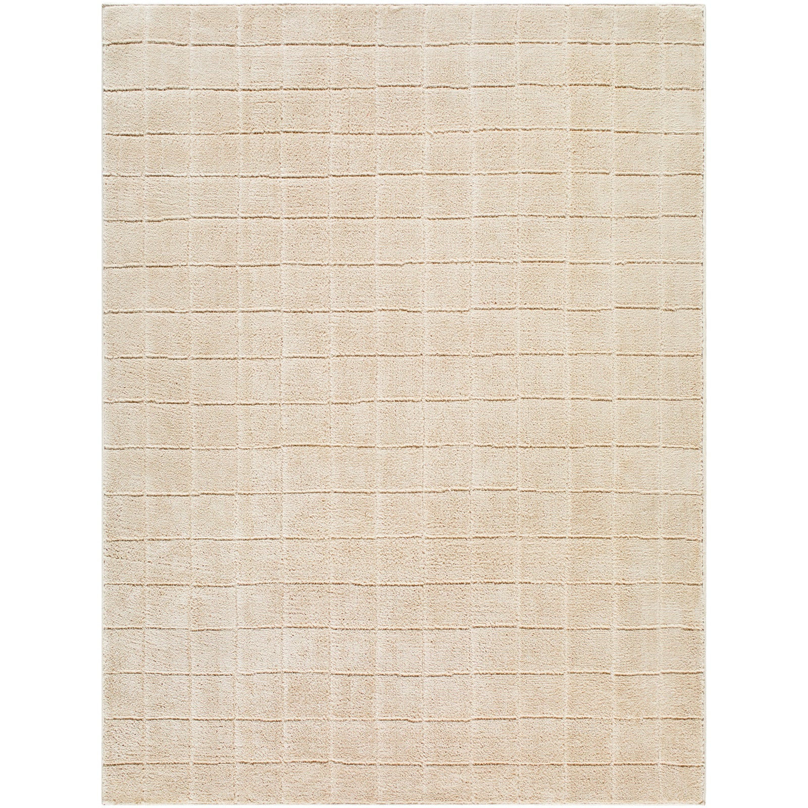 AMINA Our PNW Home x Livabliss Scandi High Pile Light Beige/Light Brown Runner Rug
