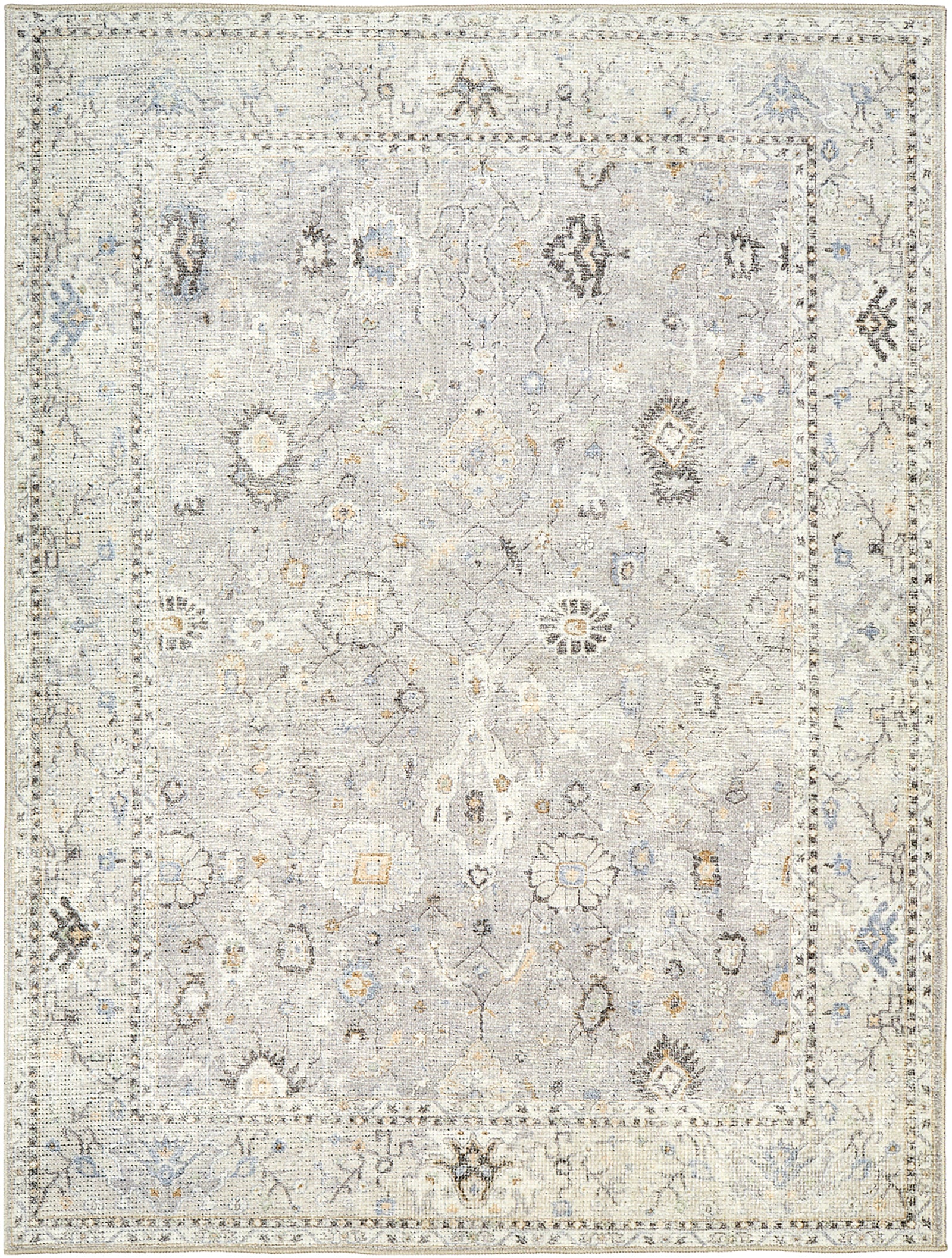 RAVEENA Becki Owens x Livabliss Vintage Traditional Oriental Boho Light Grey Area Rug