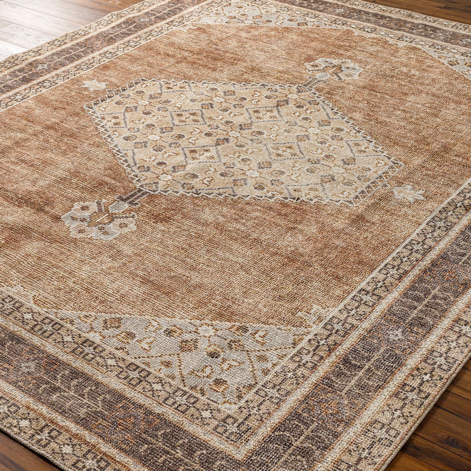 SIMRAN Becki Owens x Livabliss Vintage Traditional Oriental Boho Cinnamon Area Rug