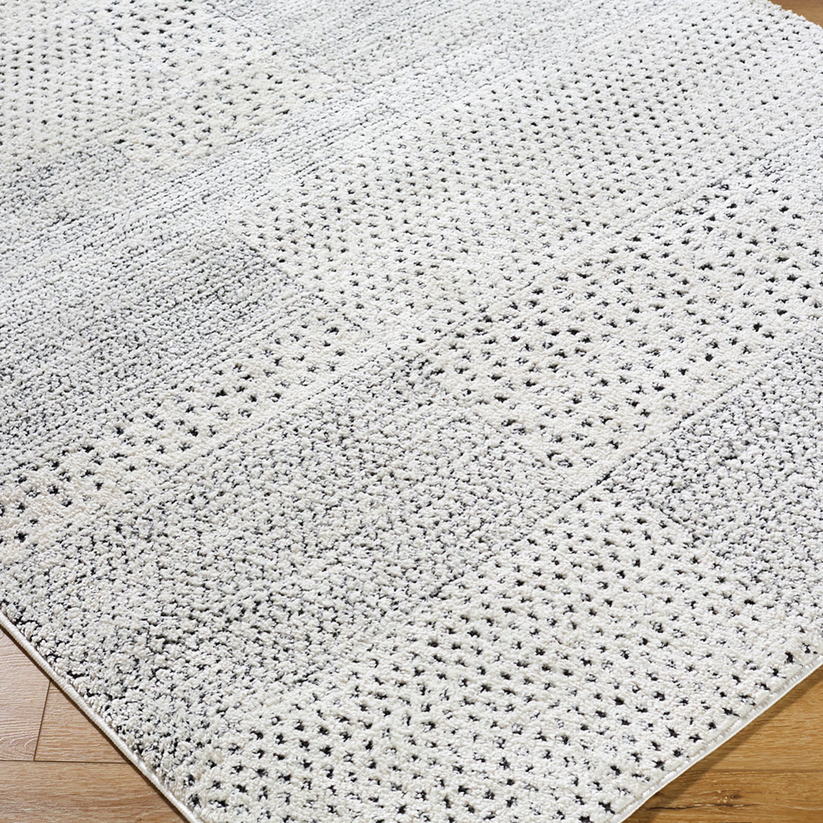 MARJOLAINE Galey Alix x Livabliss Modern Scandi High Pile Ivory/Black Runner Rug