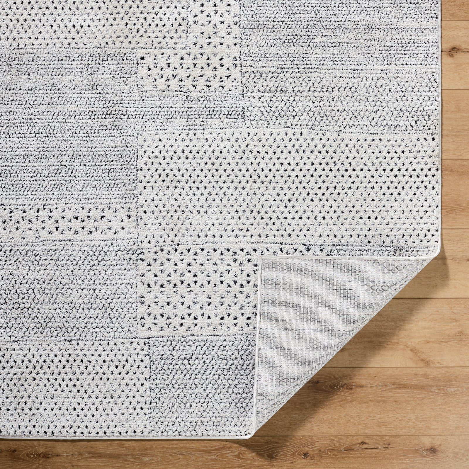 MARJOLAINE Galey Alix x Livabliss Modern Scandi High Pile Ivory/Black Runner Rug