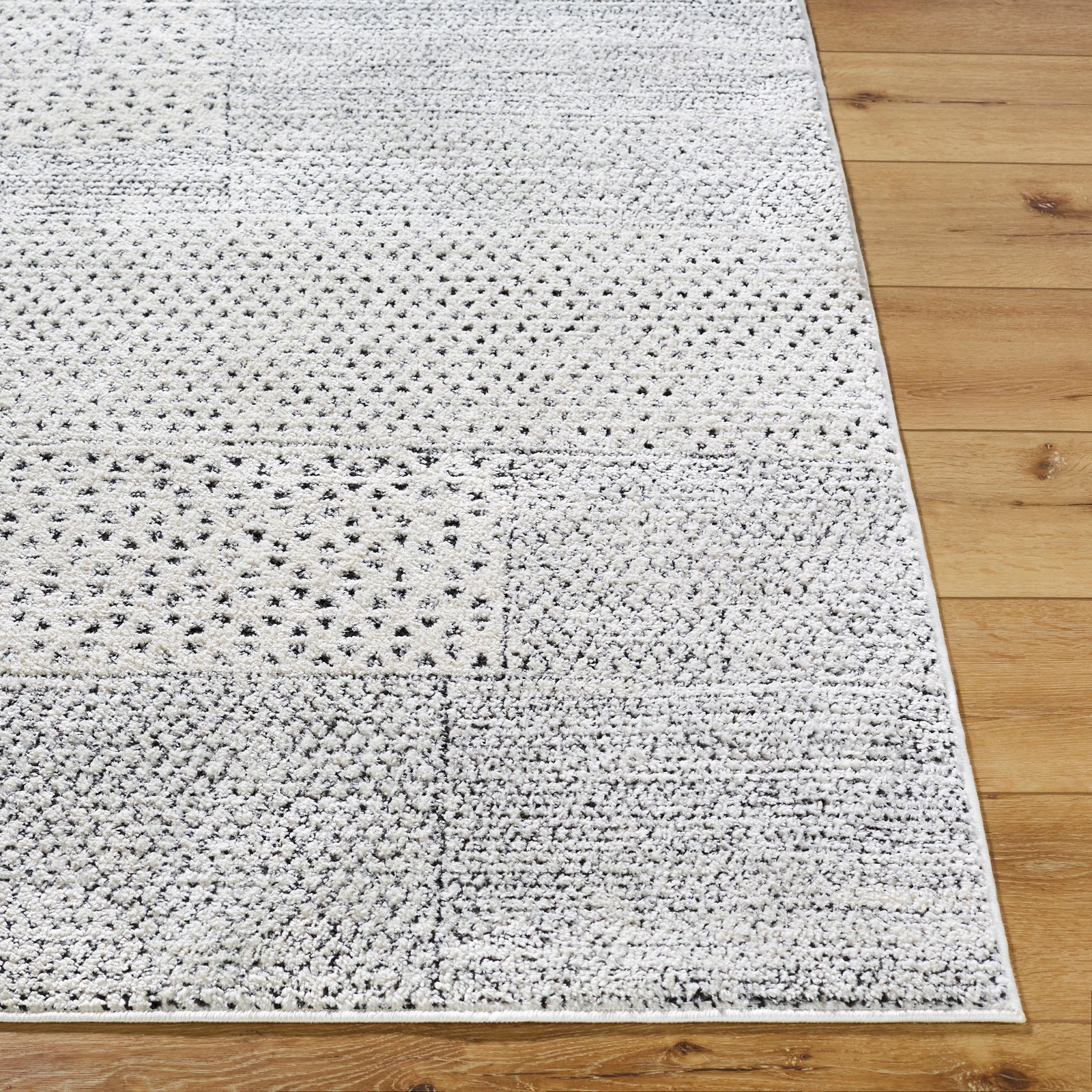 MARJOLAINE Galey Alix x Livabliss Modern Scandi High Pile Ivory/Black Runner Rug
