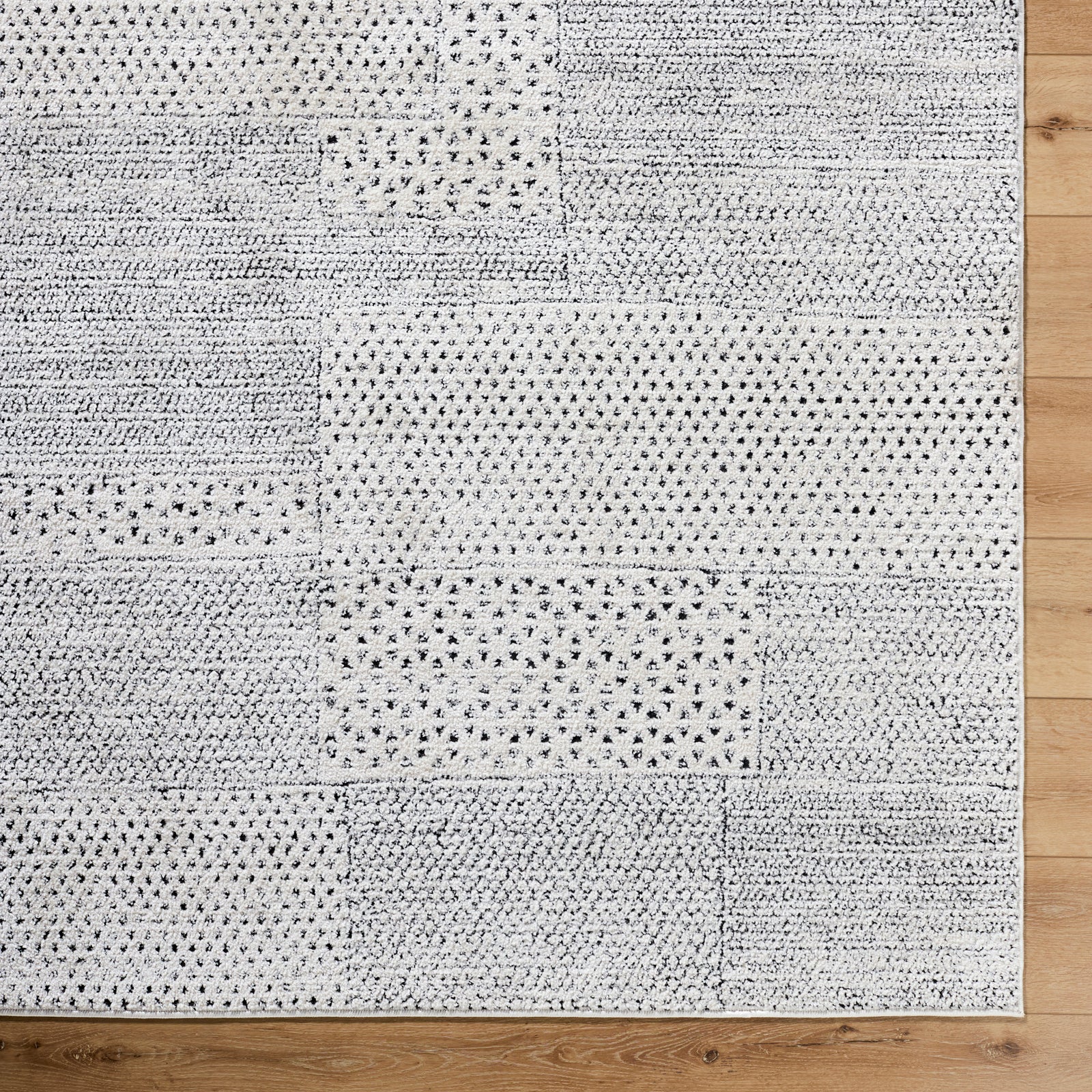 MARJOLAINE Galey Alix x Livabliss Modern Scandi High Pile Ivory/Black Runner Rug