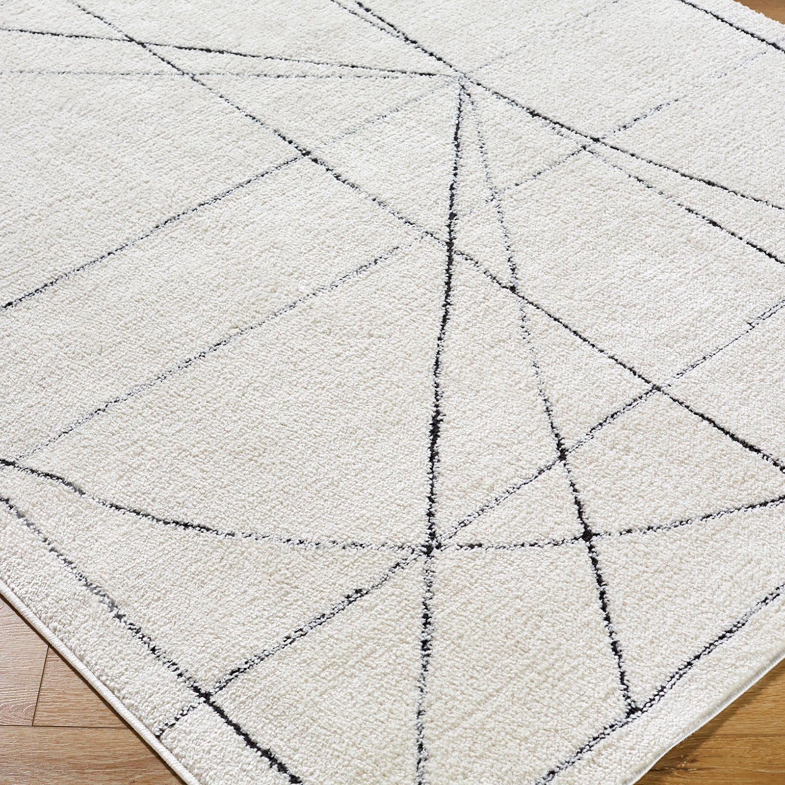 ROMAINE Galey Alix x Livabliss Modern Scandi High Pile Ivory/Black Runner Rug
