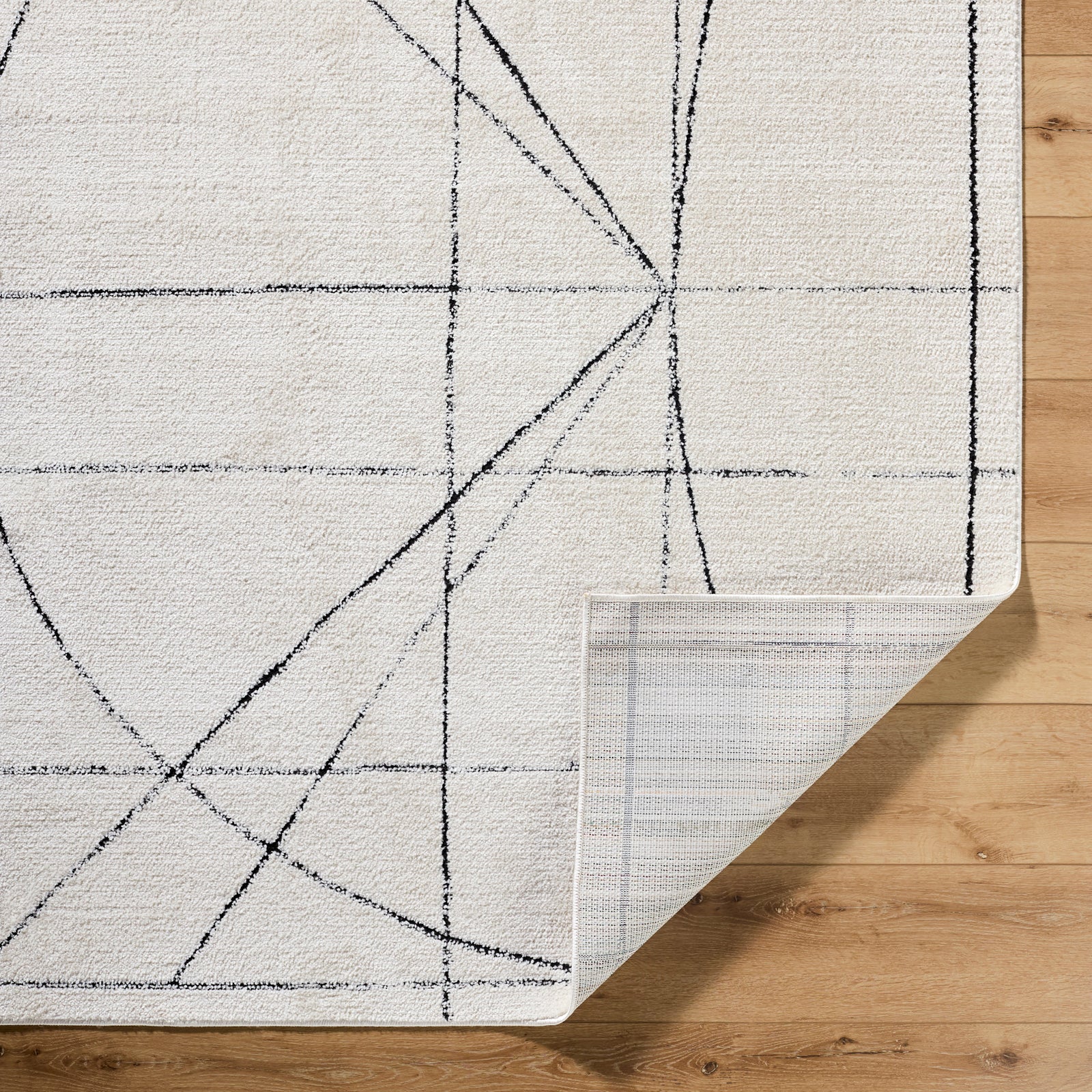ROMAINE Galey Alix x Livabliss Modern Scandi High Pile Ivory/Black Runner Rug