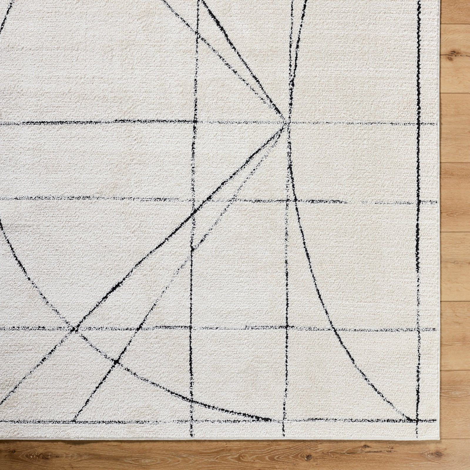 ROMAINE Galey Alix x Livabliss Modern Scandi High Pile Ivory/Black Runner Rug