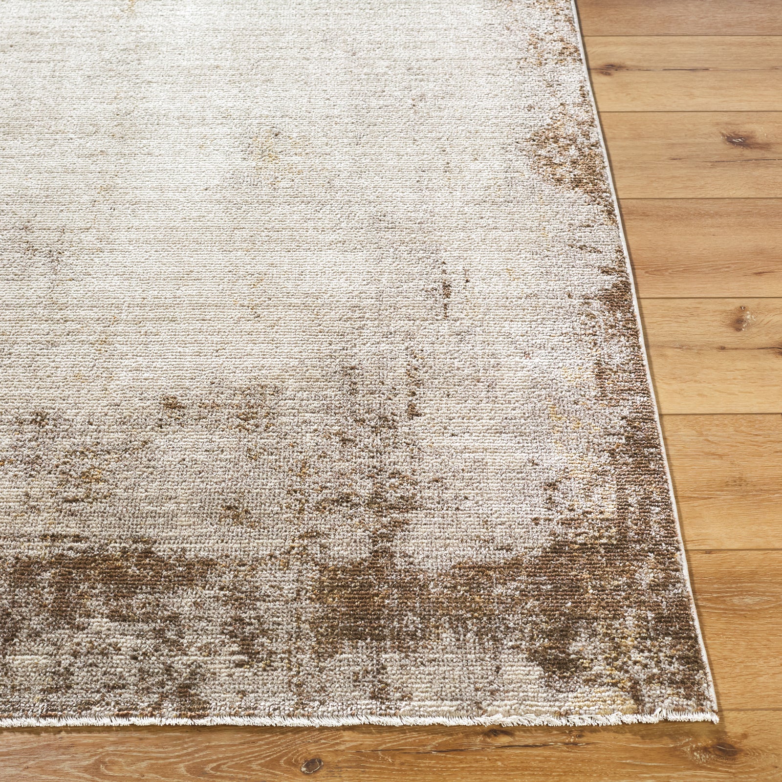 SARI Galey Alix x Livabliss Abstract Modern Marble Brown/Cream Area Rug