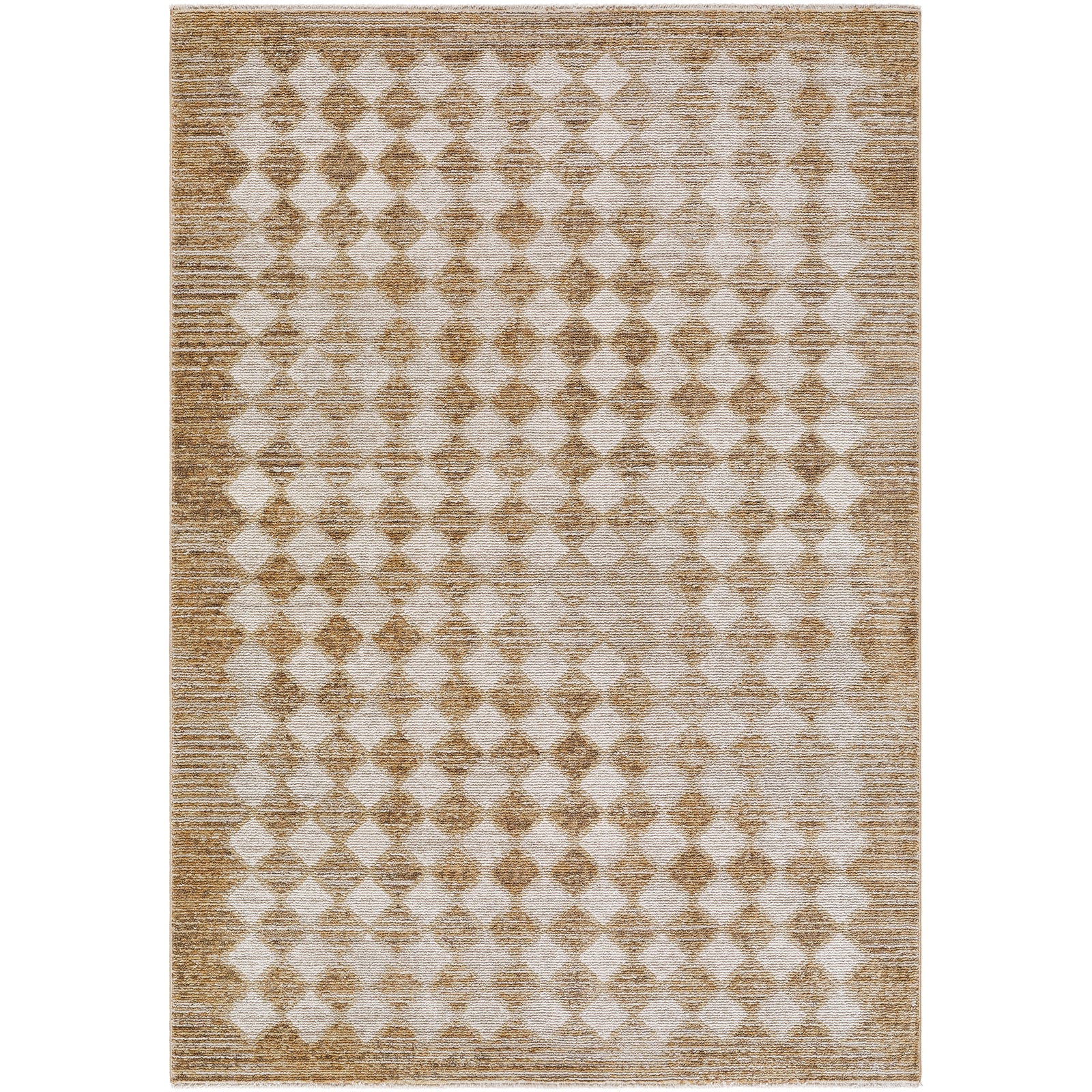 NATI Galey Alix x Livabliss Scandi Geometric Mustard/Cream Area Rug