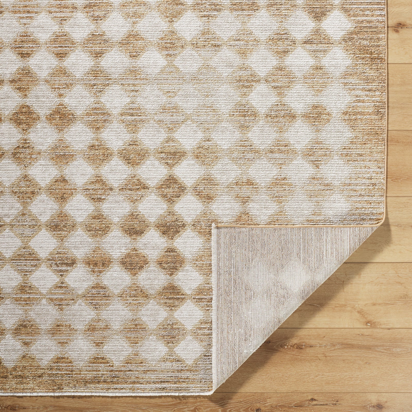 NATI Galey Alix x Livabliss Scandi Geometric Mustard/Cream Area Rug