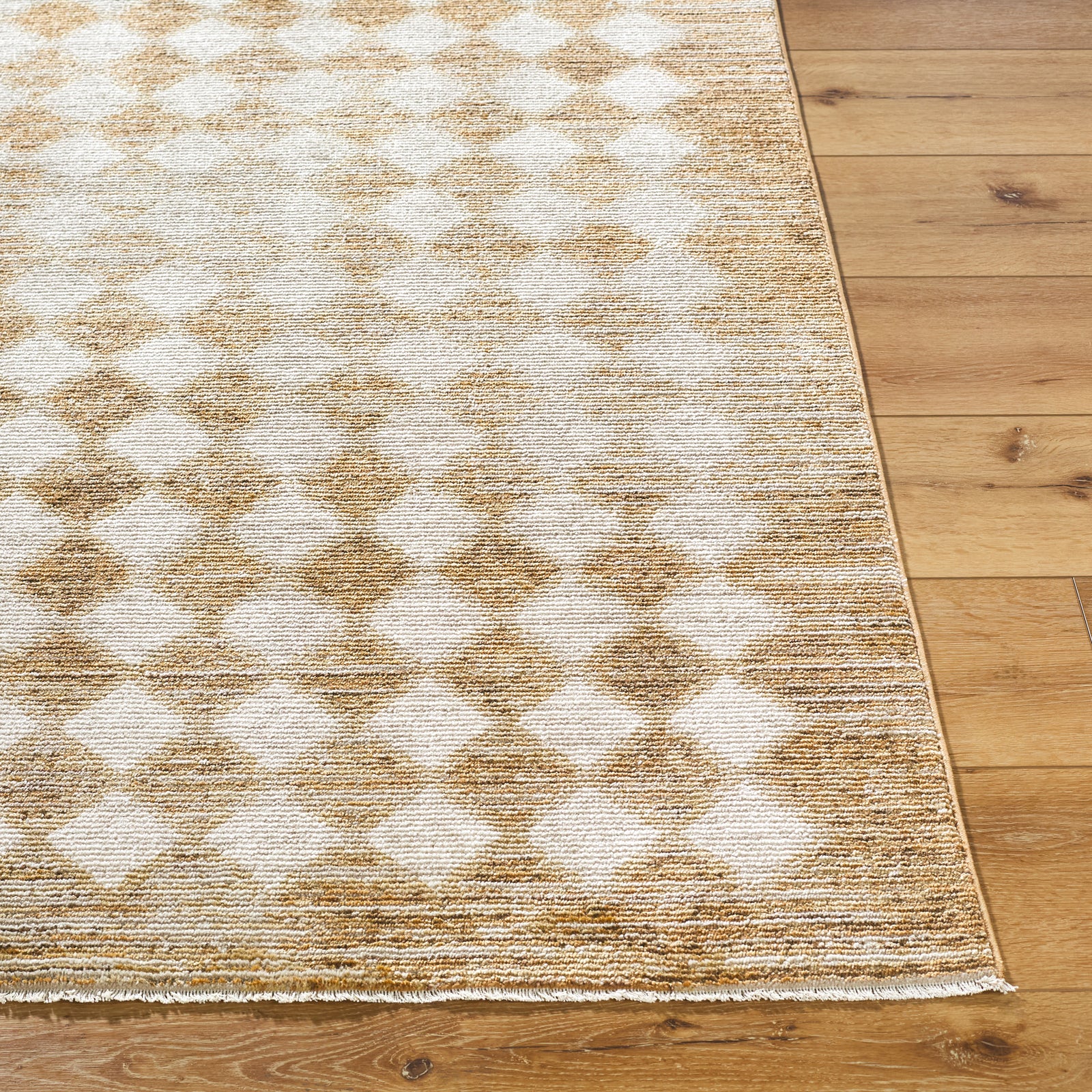 NATI Galey Alix x Livabliss Scandi Geometric Mustard/Cream Area Rug
