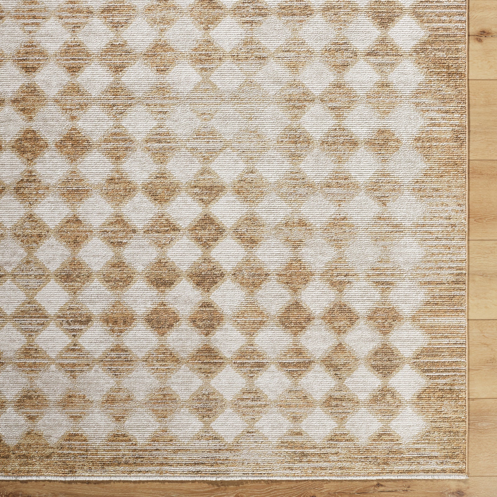 NATI Galey Alix x Livabliss Scandi Geometric Mustard/Cream Area Rug