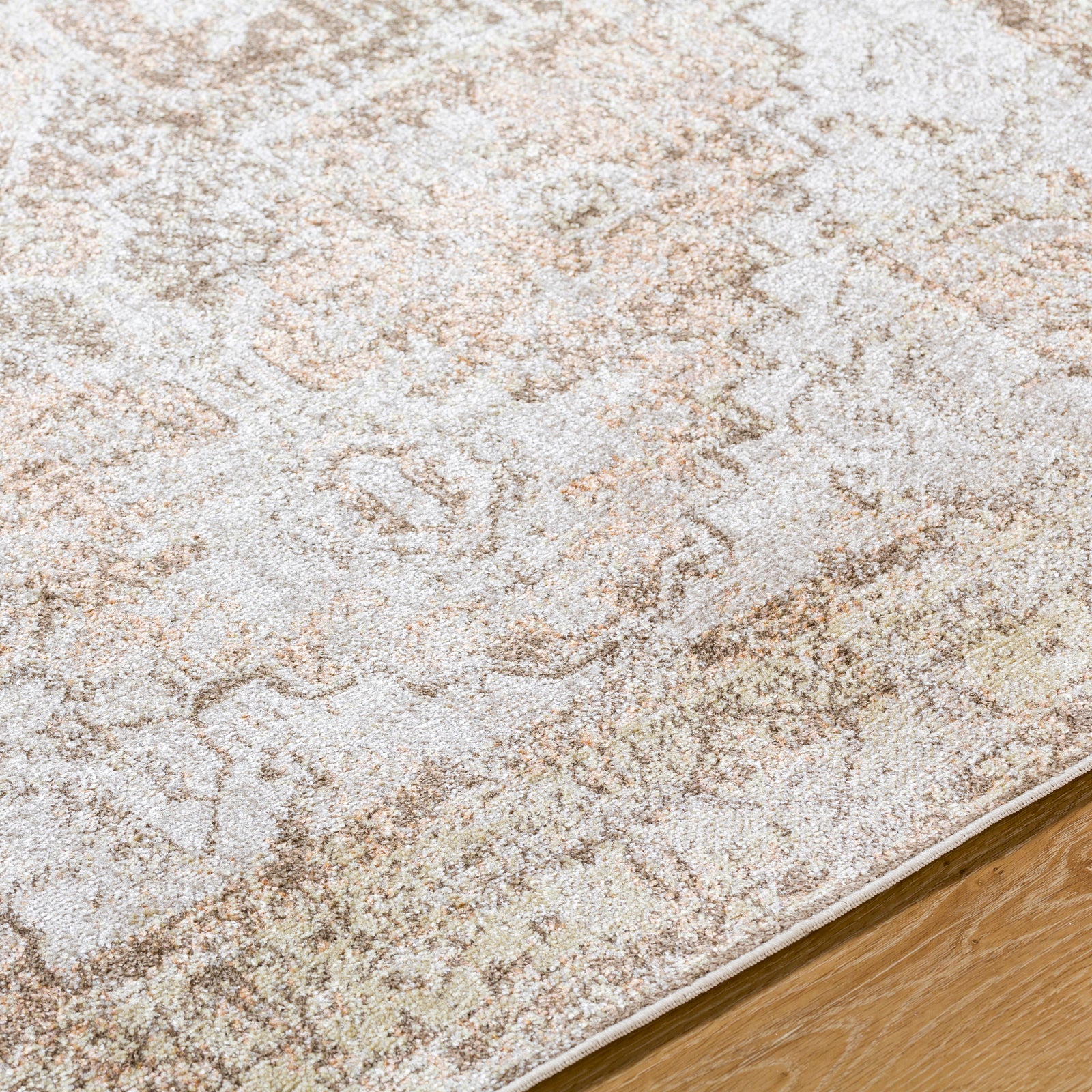 VIVIAN RIDGE Machine Washable Oriental Boho Clay/Dark Brown Area Rug
