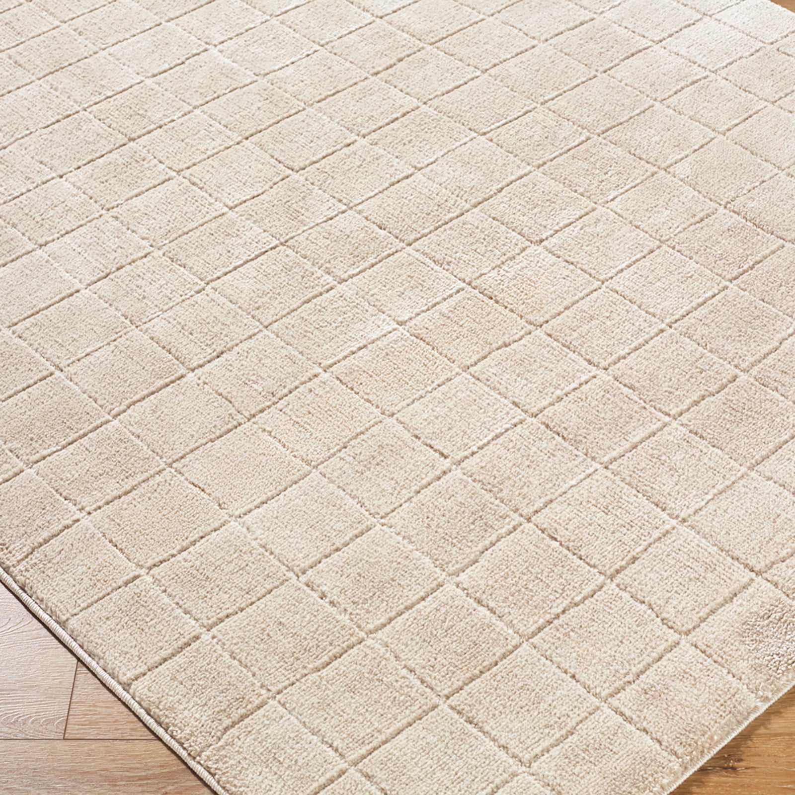 AMINA Our PNW Home x Livabliss Scandi High Pile Light Beige/Light Brown Runner Rug