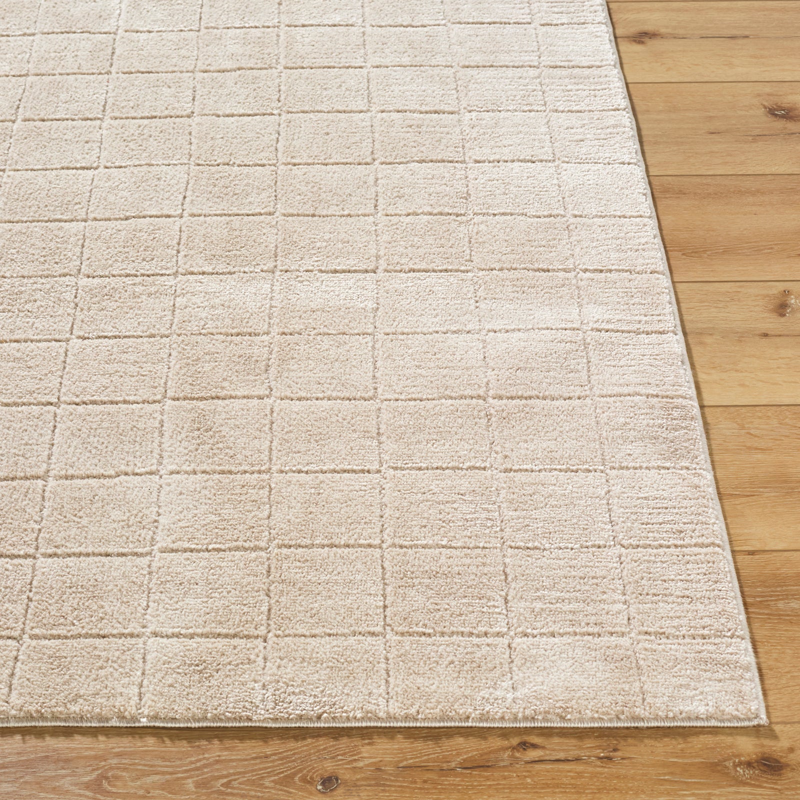 AMINA Our PNW Home x Livabliss Scandi High Pile Light Beige/Light Brown Runner Rug