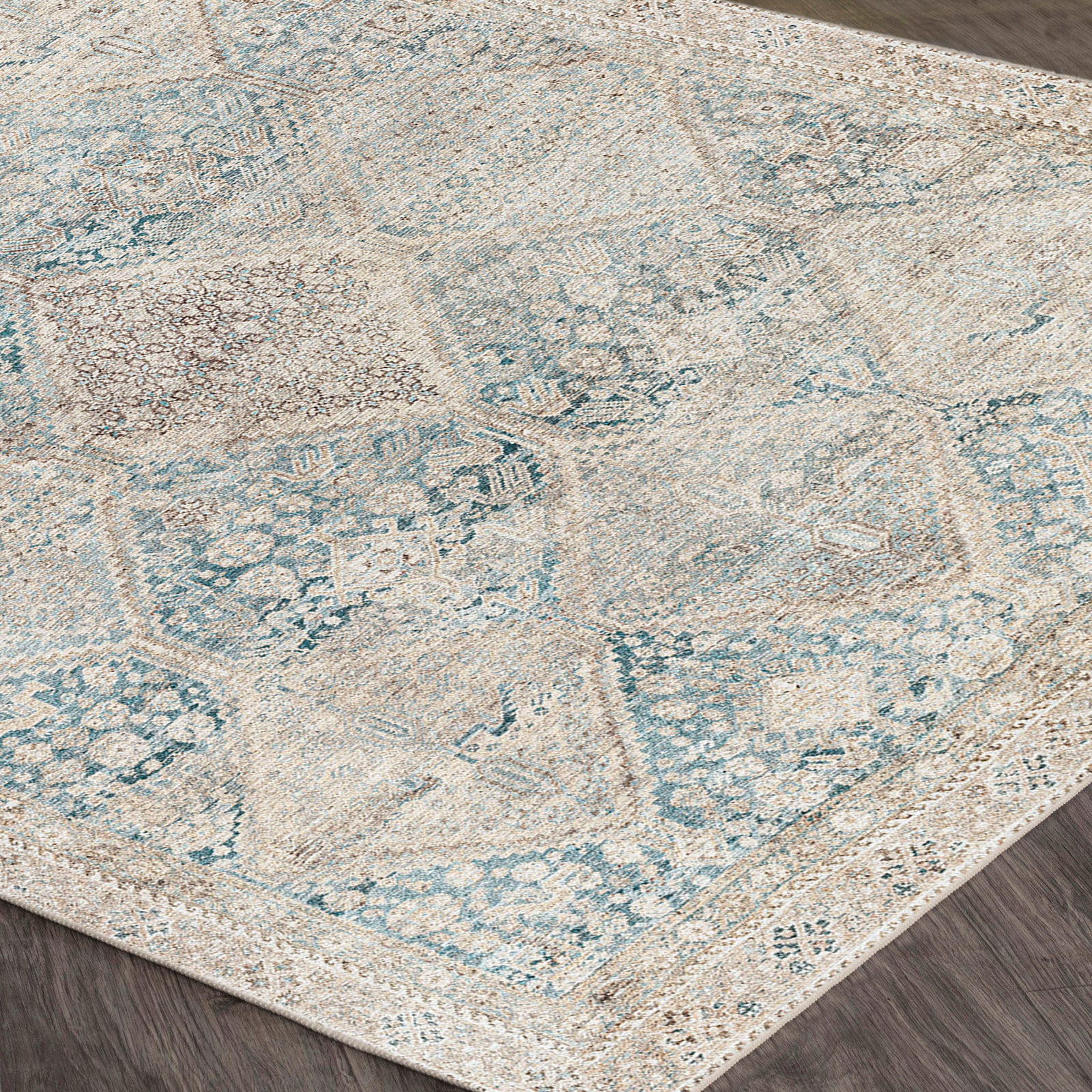 Becki Owens Marlene Vintage Green Beige Traditional Boho Living Rug