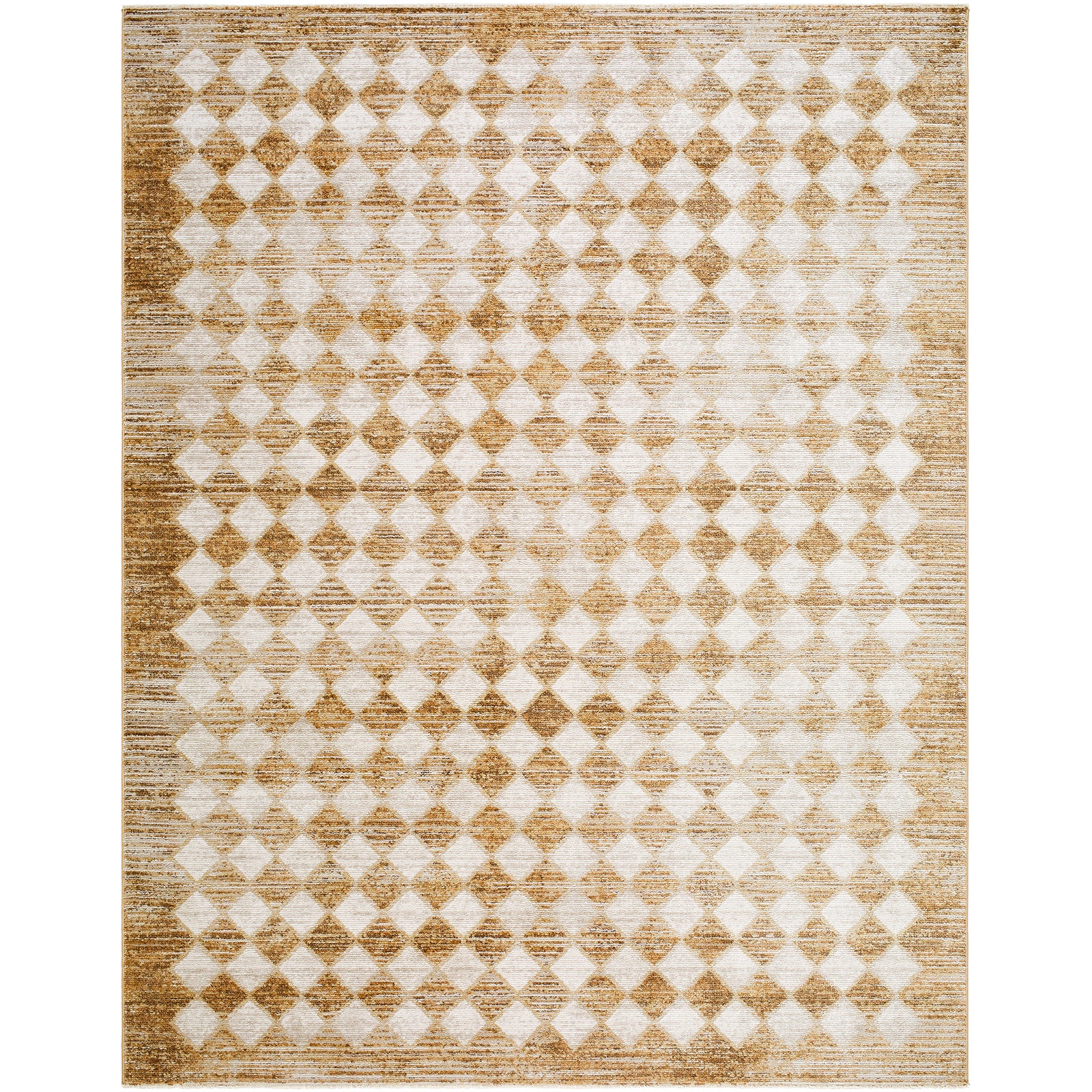 Galey Alix Myrtle Avenue V Geometric Diamond Fringe Rug