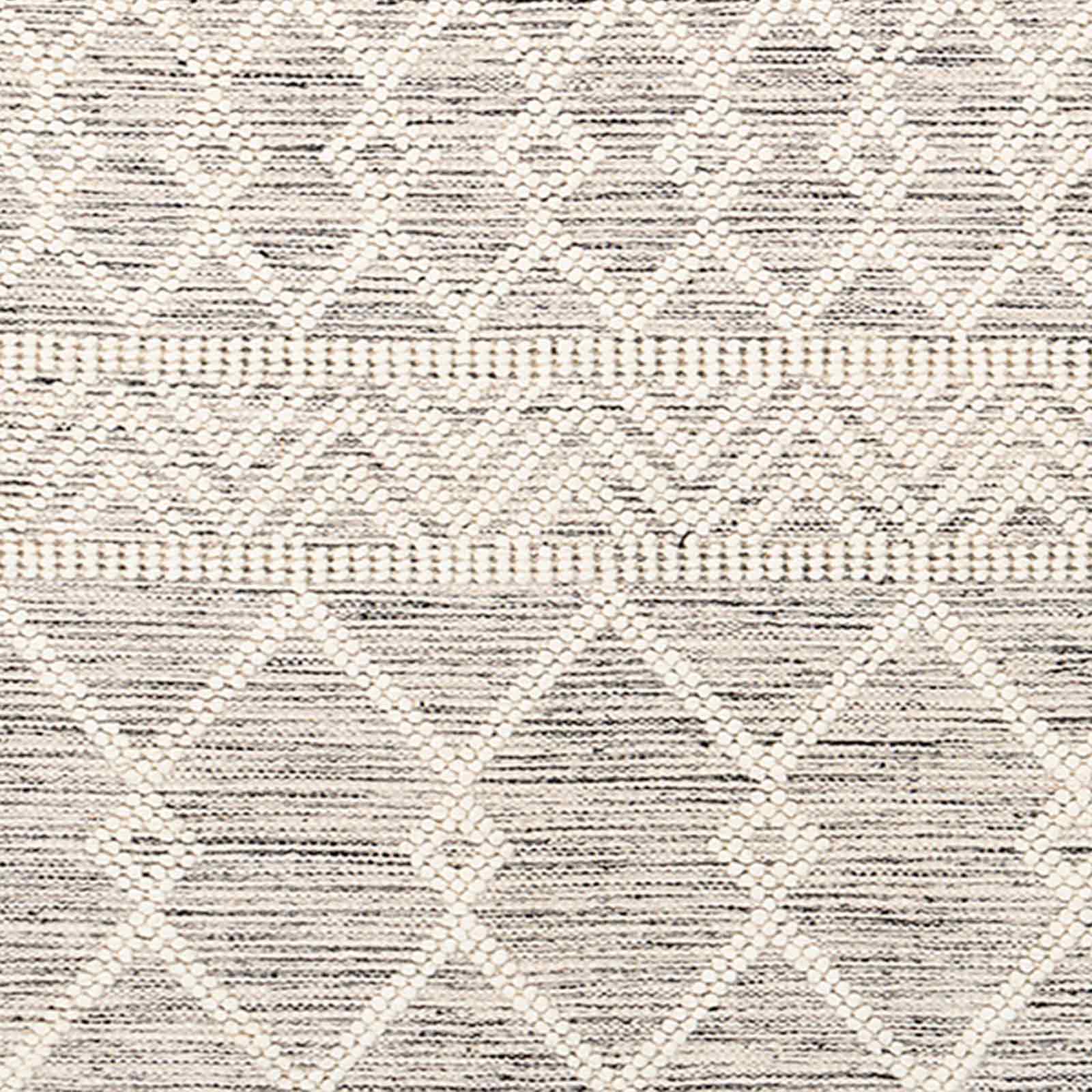 ISHANI Hand-Woven Global Wool Charcoal Runner Rug