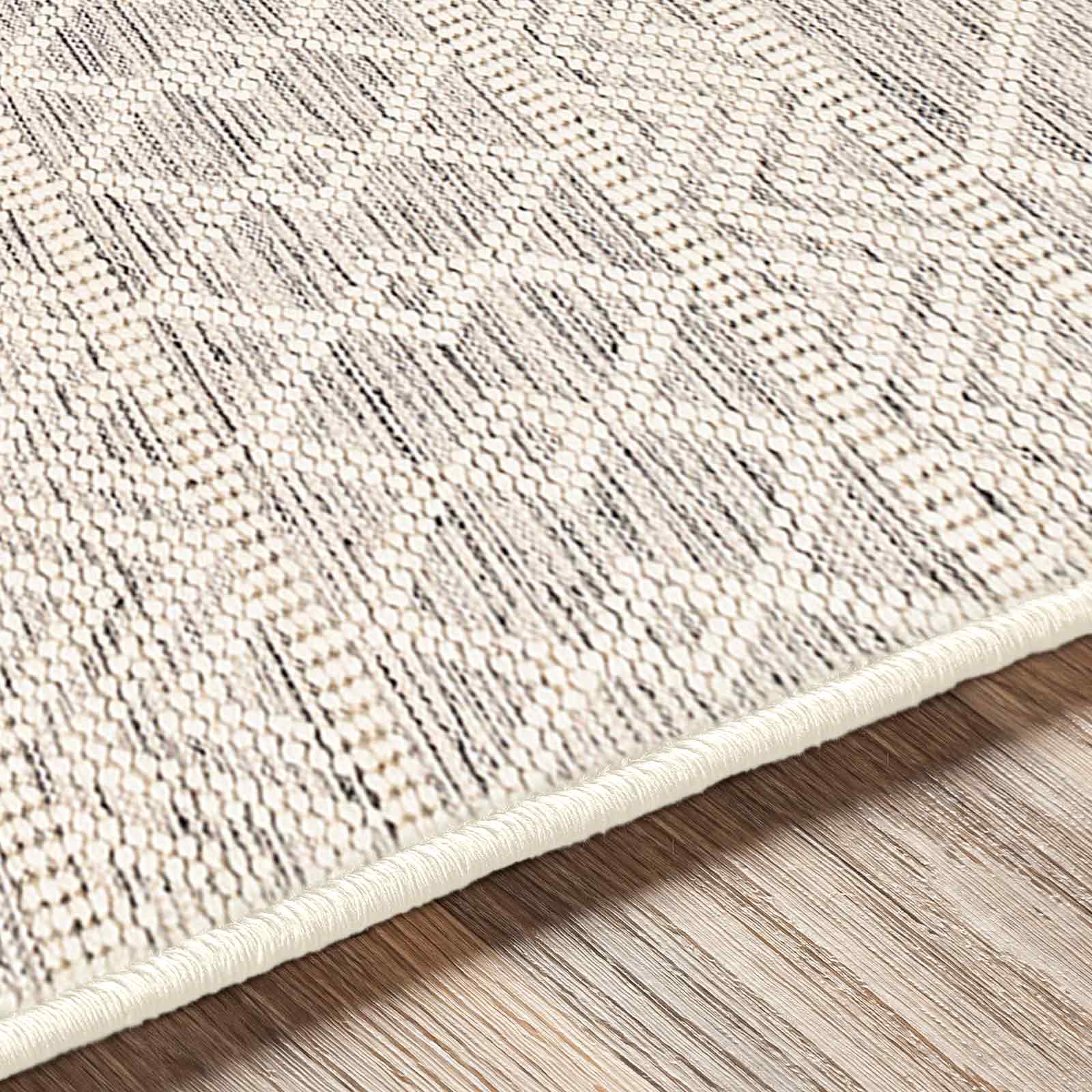 ISHANI Hand-Woven Global Wool Charcoal Runner Rug