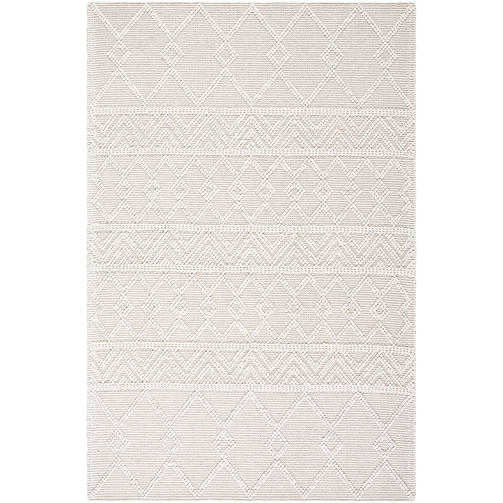 ISHANI Hand-Woven Global Wool Beige Area Rug