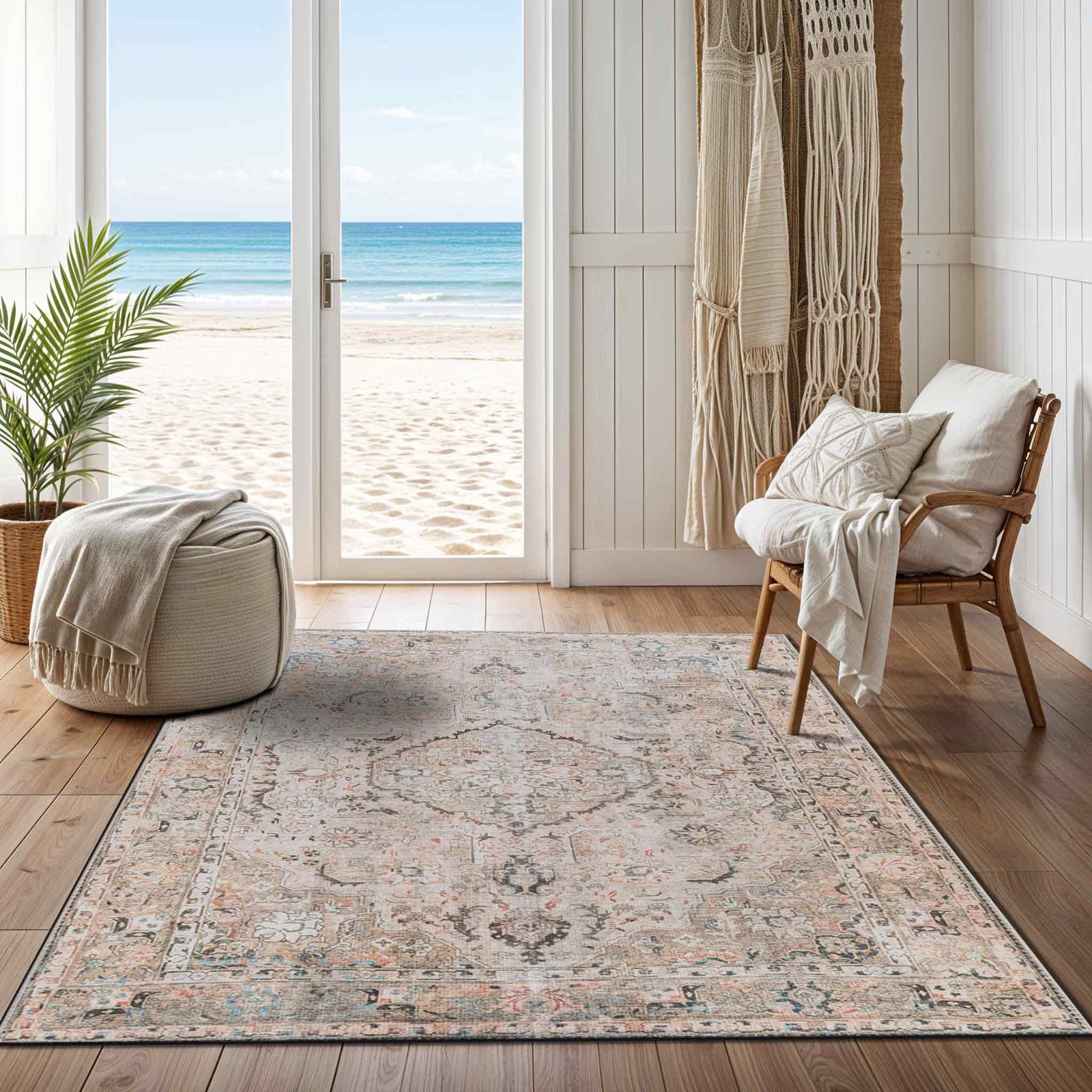 CLARA Machine Washable Vintage Area Rug