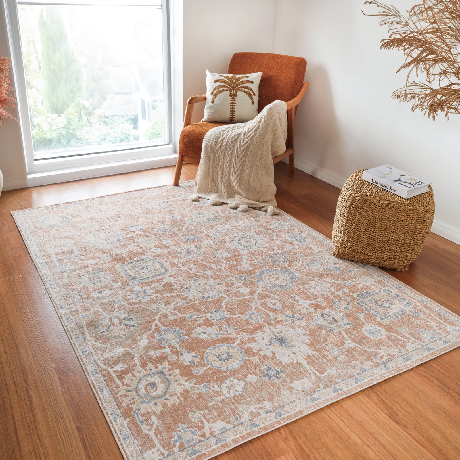 RUBY Machine Washable Vintage Area Rug