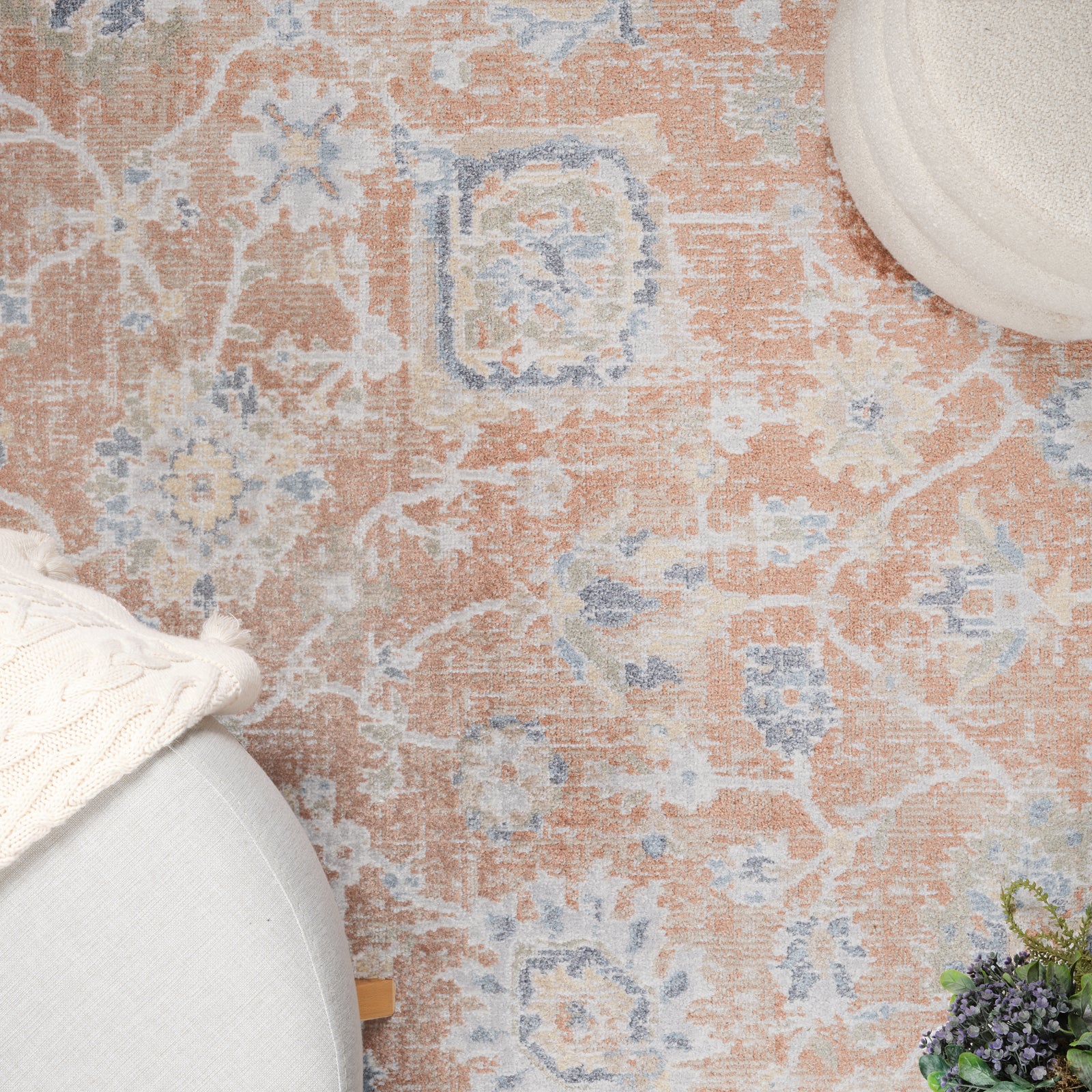 RUBY Machine Washable Vintage Area Rug