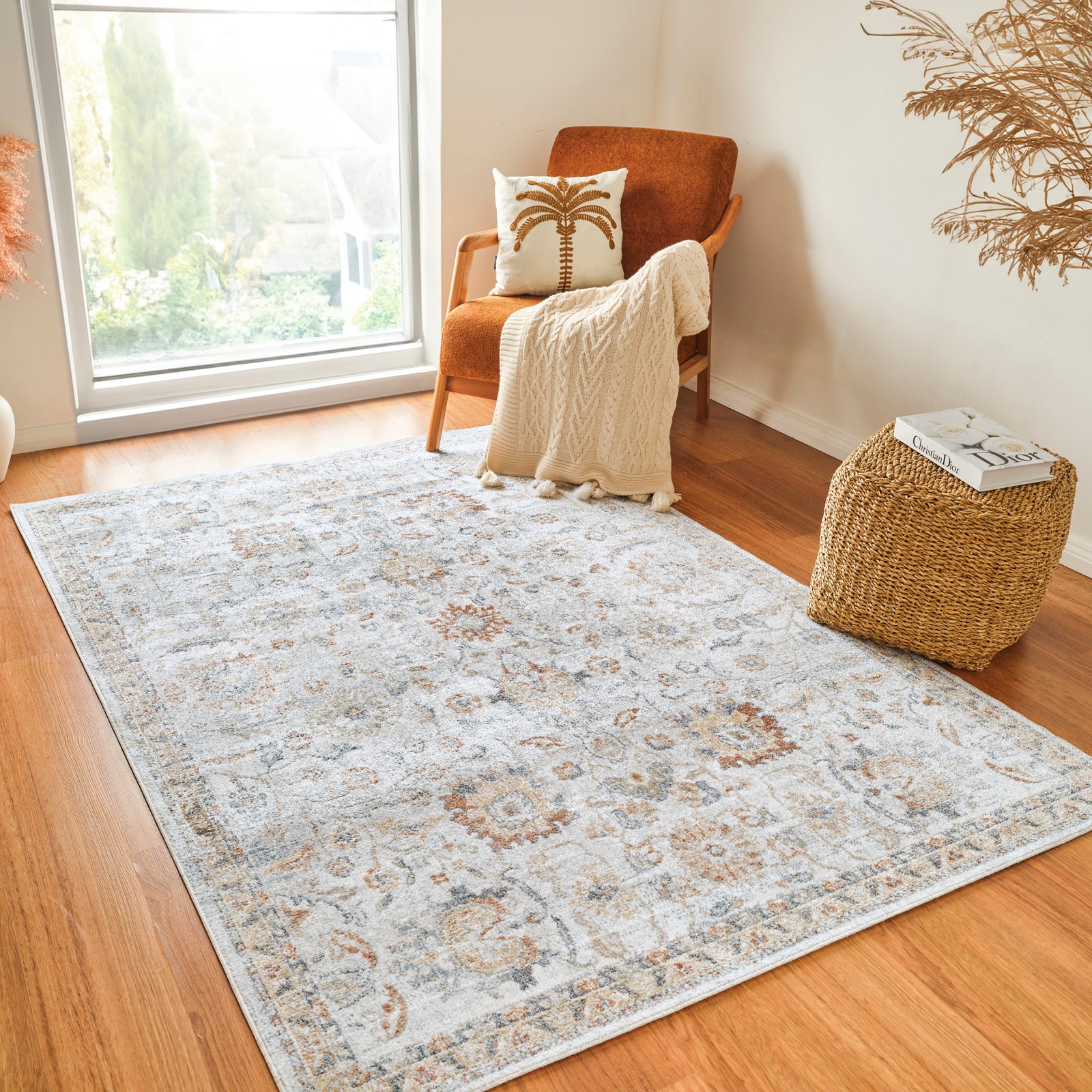 ESTHER Machine Washable Vintage Area Rug