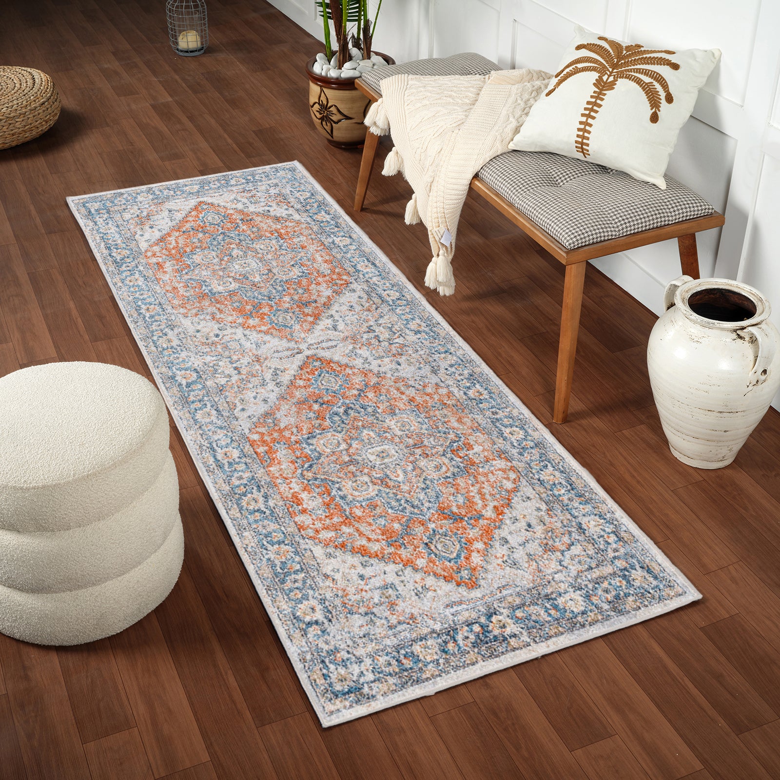RIVER Machine Washable Vintage Area Rug