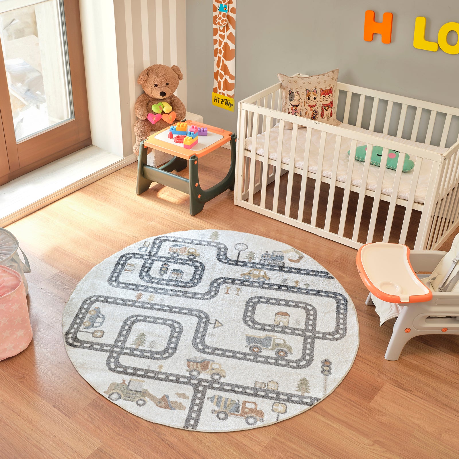 VROOMVILLE Machine Washable Kids' Rug