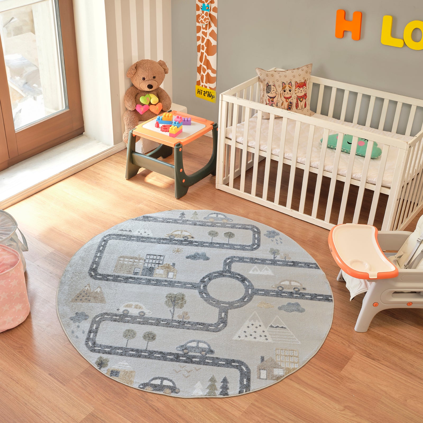 VROOMVILLE Machine Washable Kids' Rug