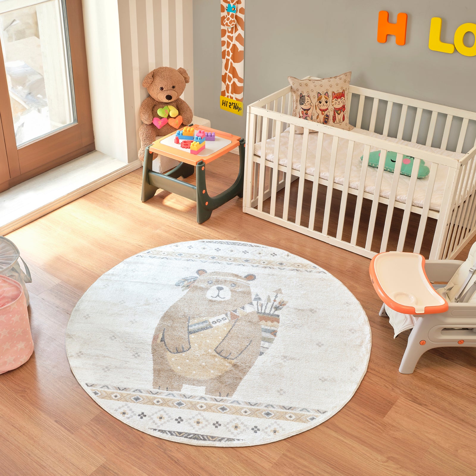 OURSIGENE Machine Washable Kids' Rug