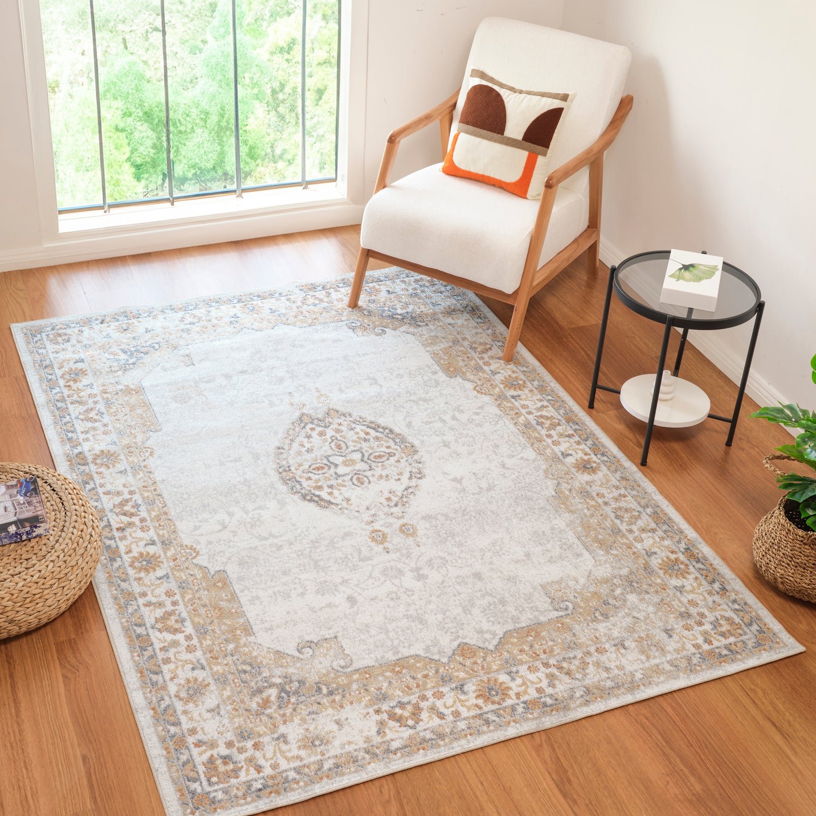 DEEPIKA Machine Washable Vintage Area Rug