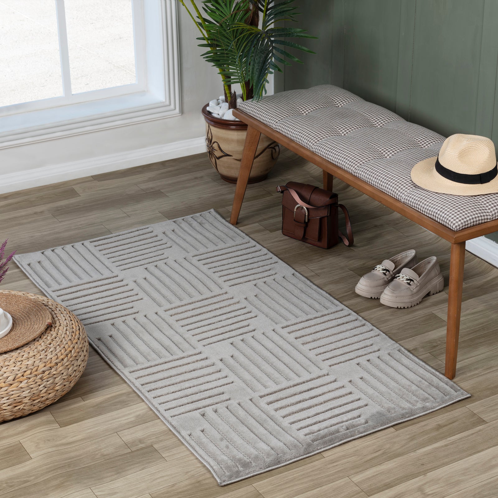 MIDORI In- /Outdoor Boho Skandi Area Rug