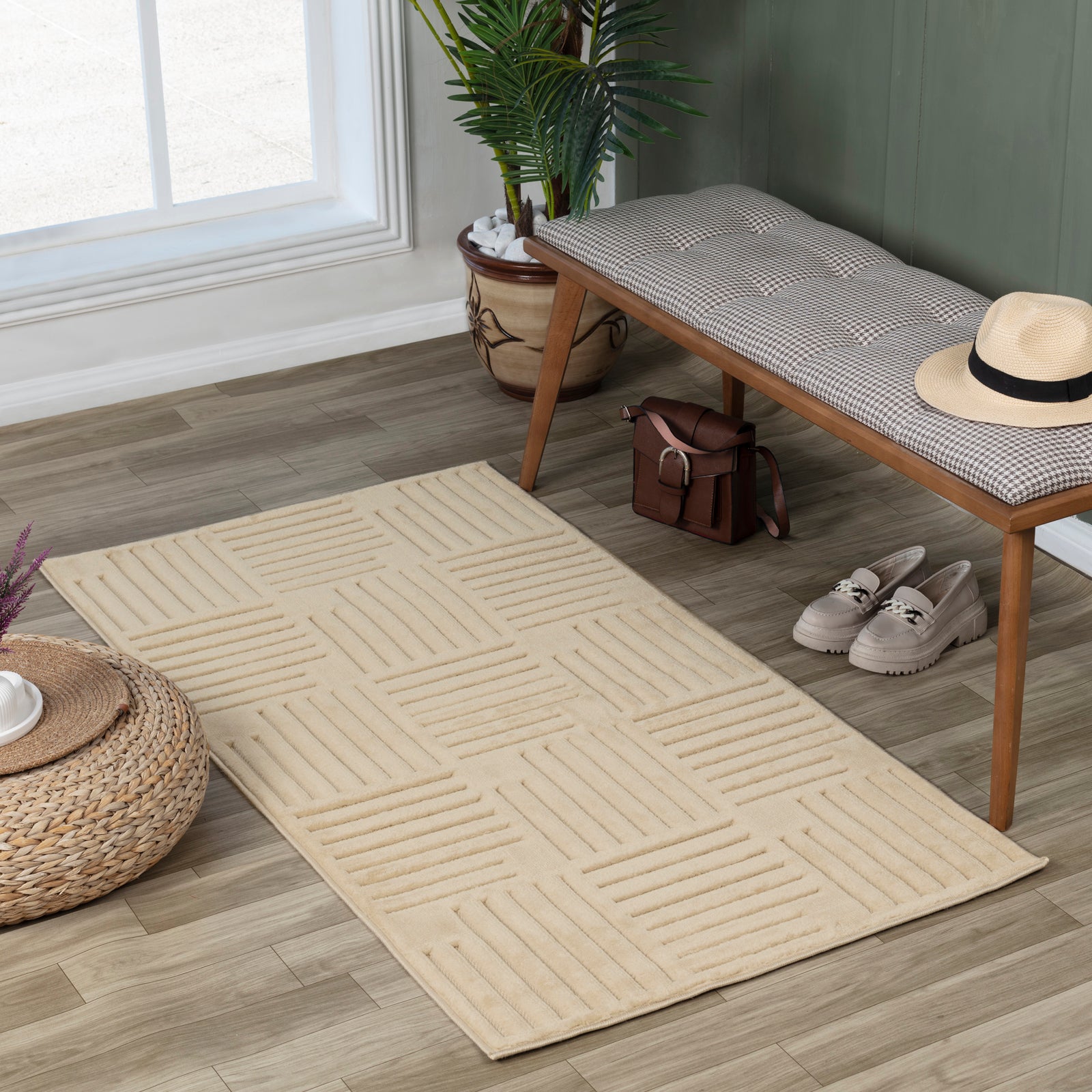 MIDORI In- /Outdoor Boho Skandi Area Rug