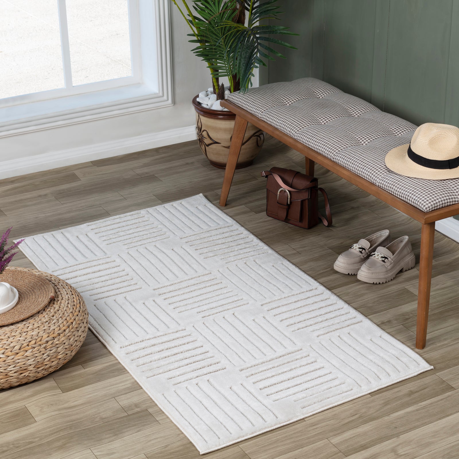 MIDORI In- /Outdoor Boho Skandi Area Rug