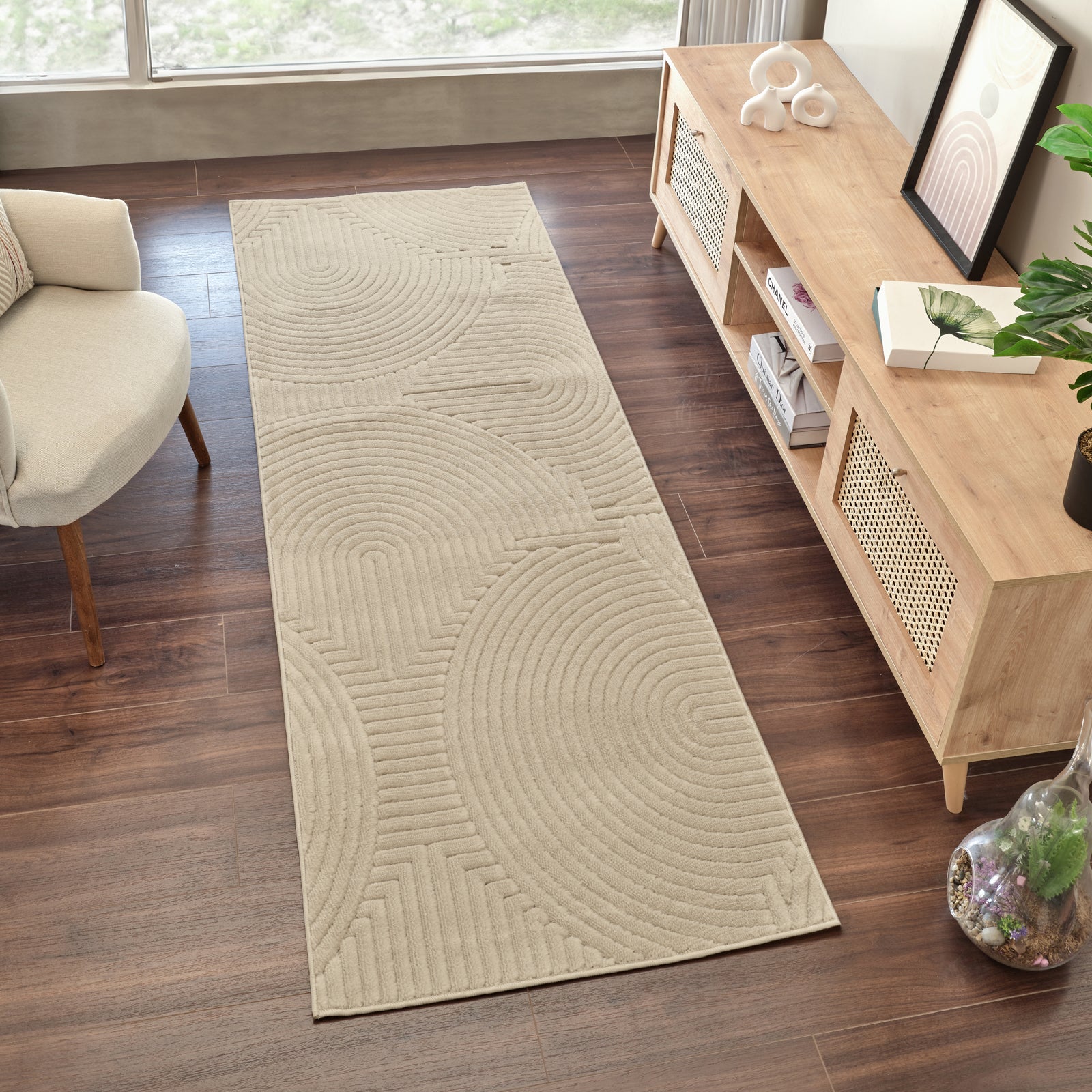 REYKO In- /Outdoor Boho Skandi Area Rug