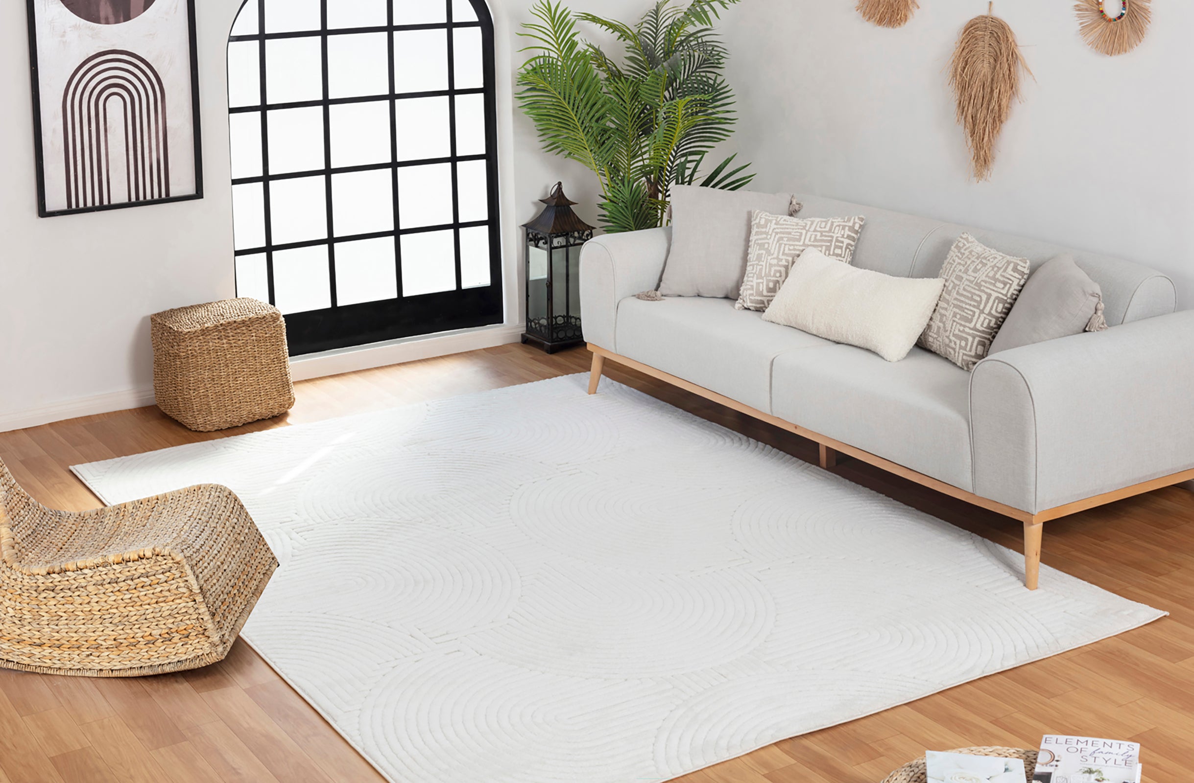 REYKO In- /Outdoor Boho Skandi Area Rug