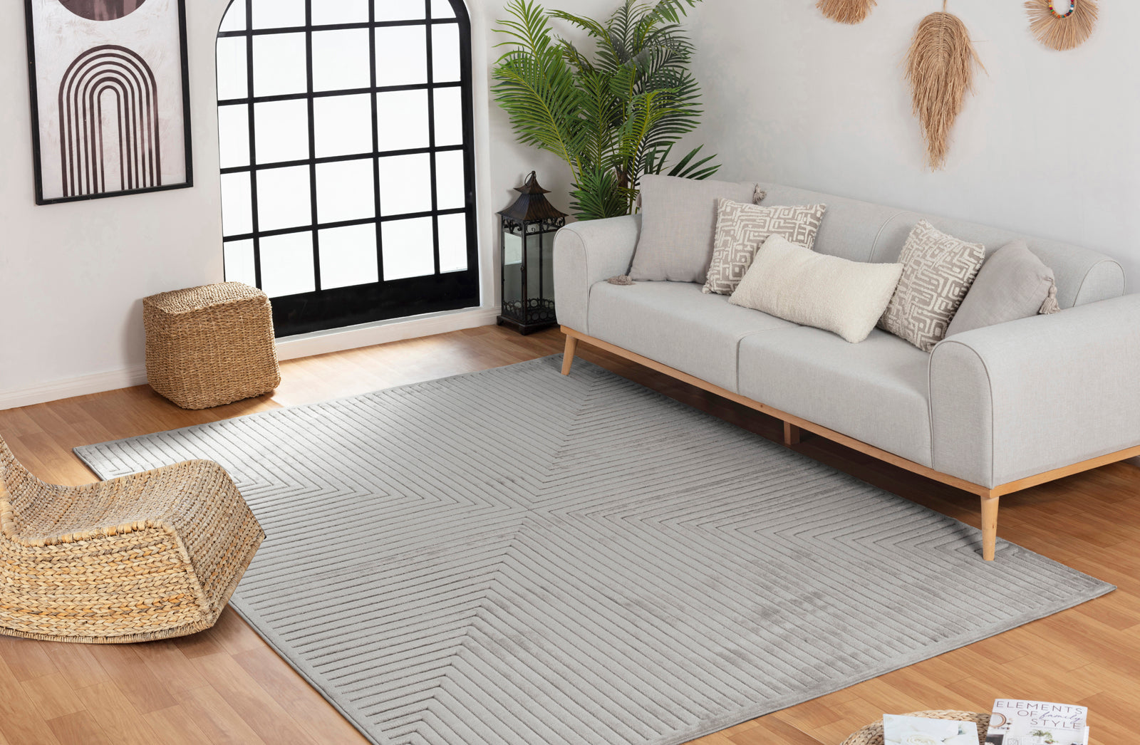 KIYOSHI In- /Outdoor Boho Skandi Area Rug