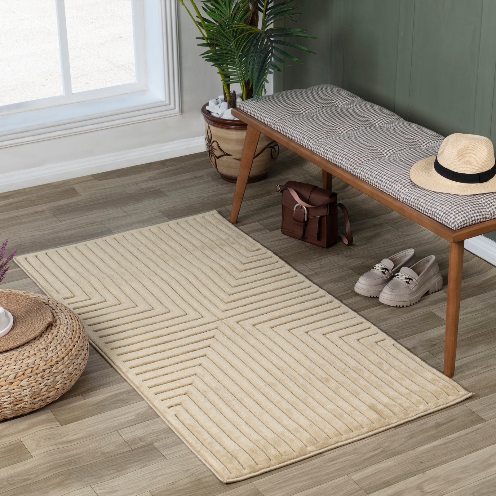 KIYOSHI In- /Outdoor Boho Skandi Area Rug