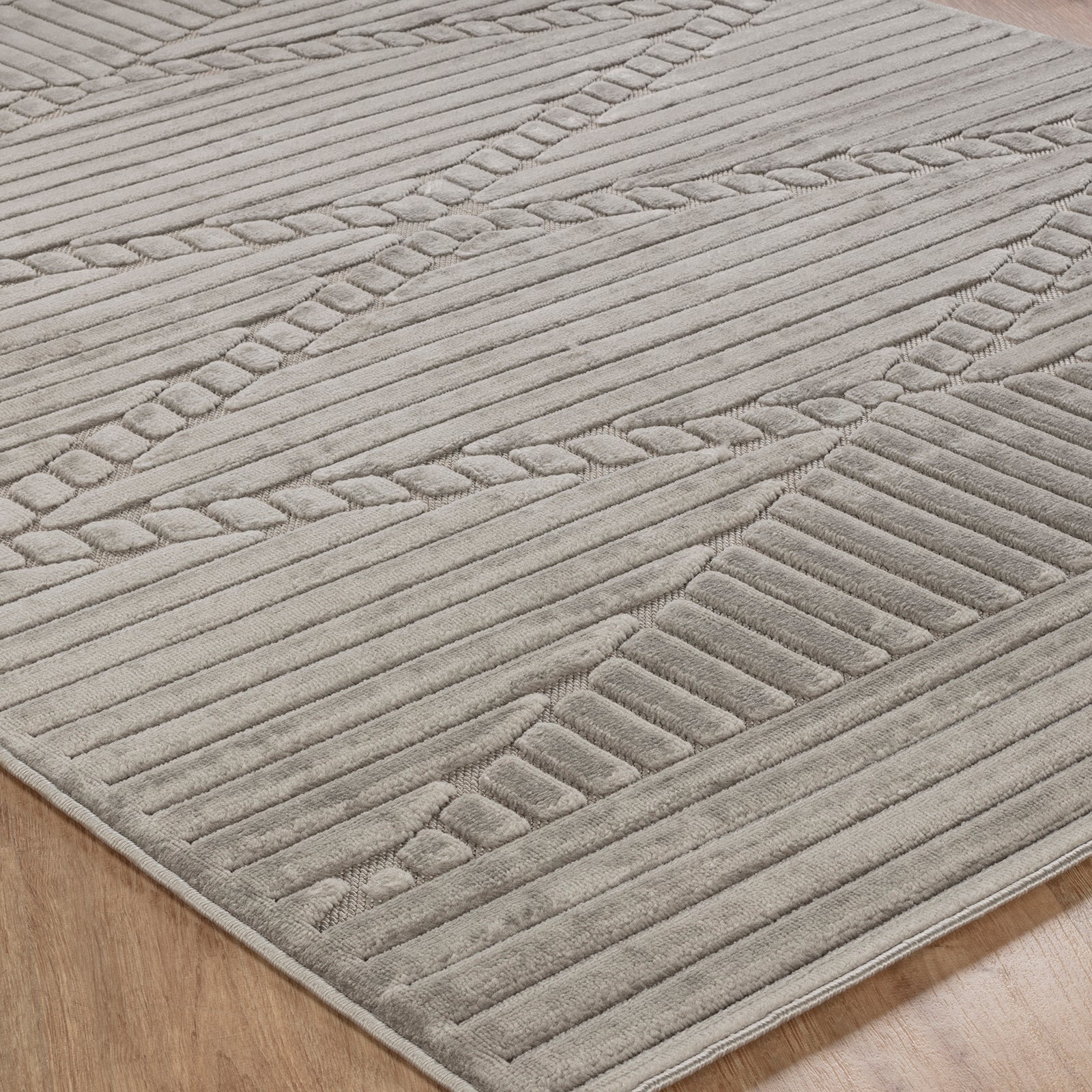 MITSUKO In- & Outdoor Scandi Modern Grey Area Rug
