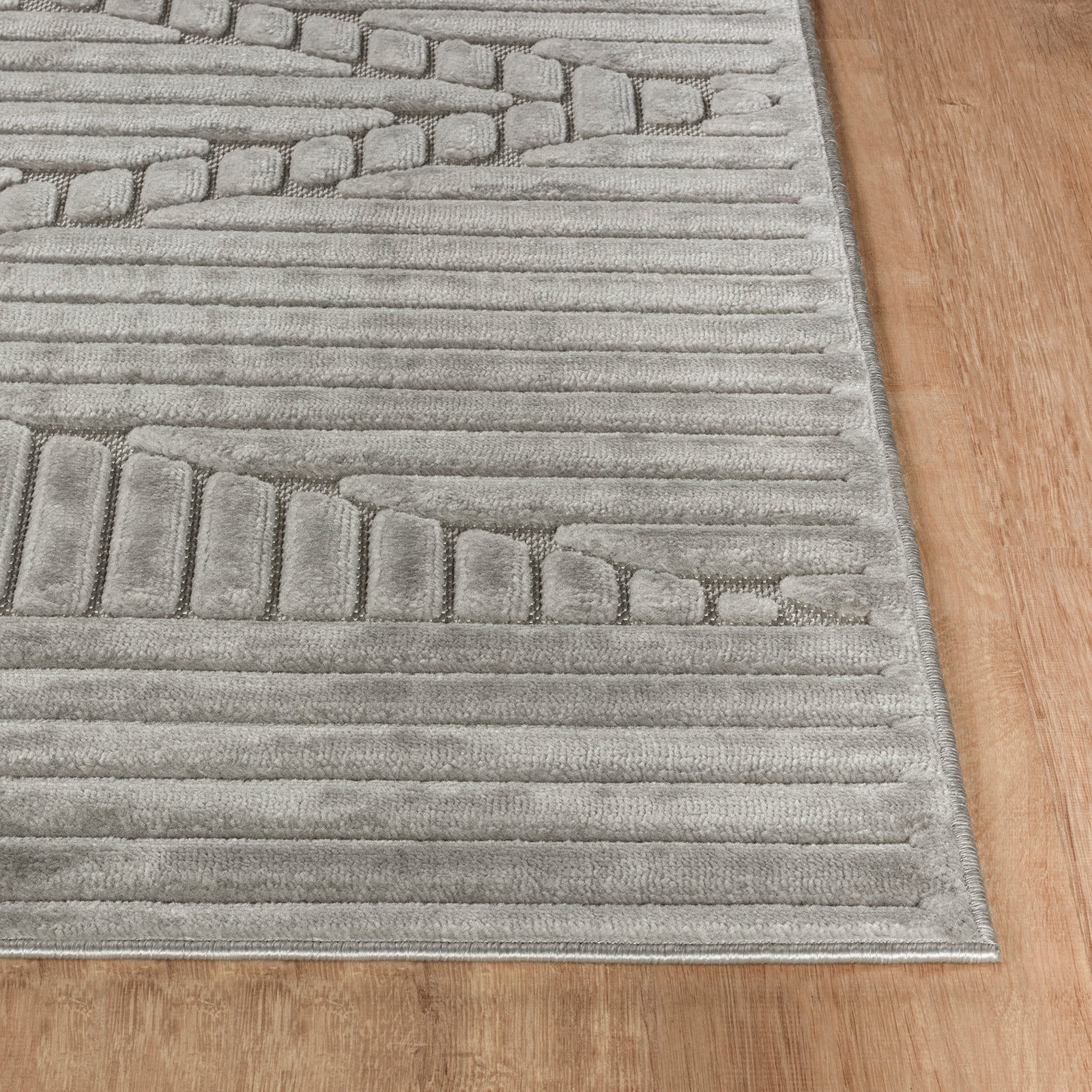 MITSUKO In- & Outdoor Scandi Modern Grey Area Rug