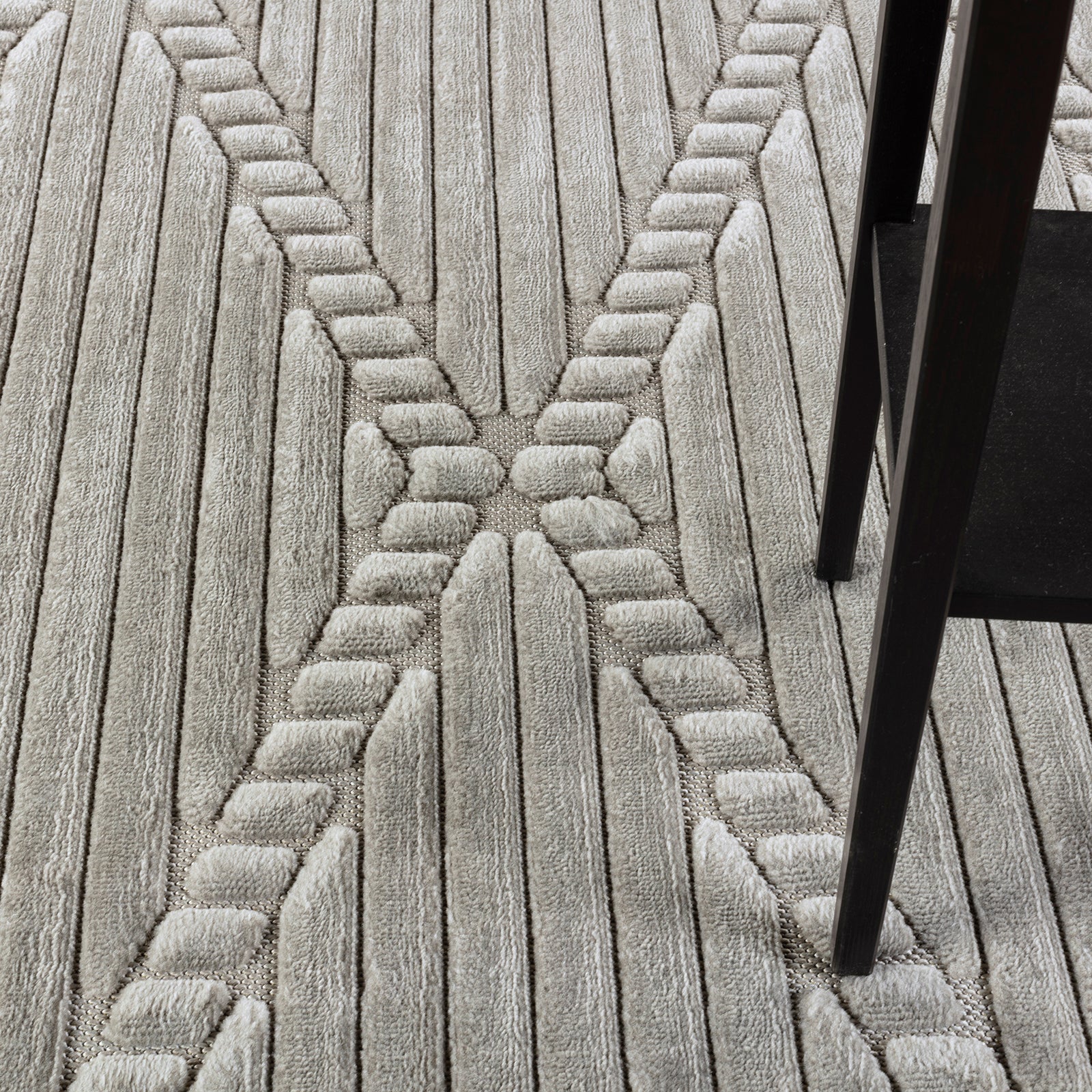 MITSUKO In- & Outdoor Scandi Modern Grey Area Rug
