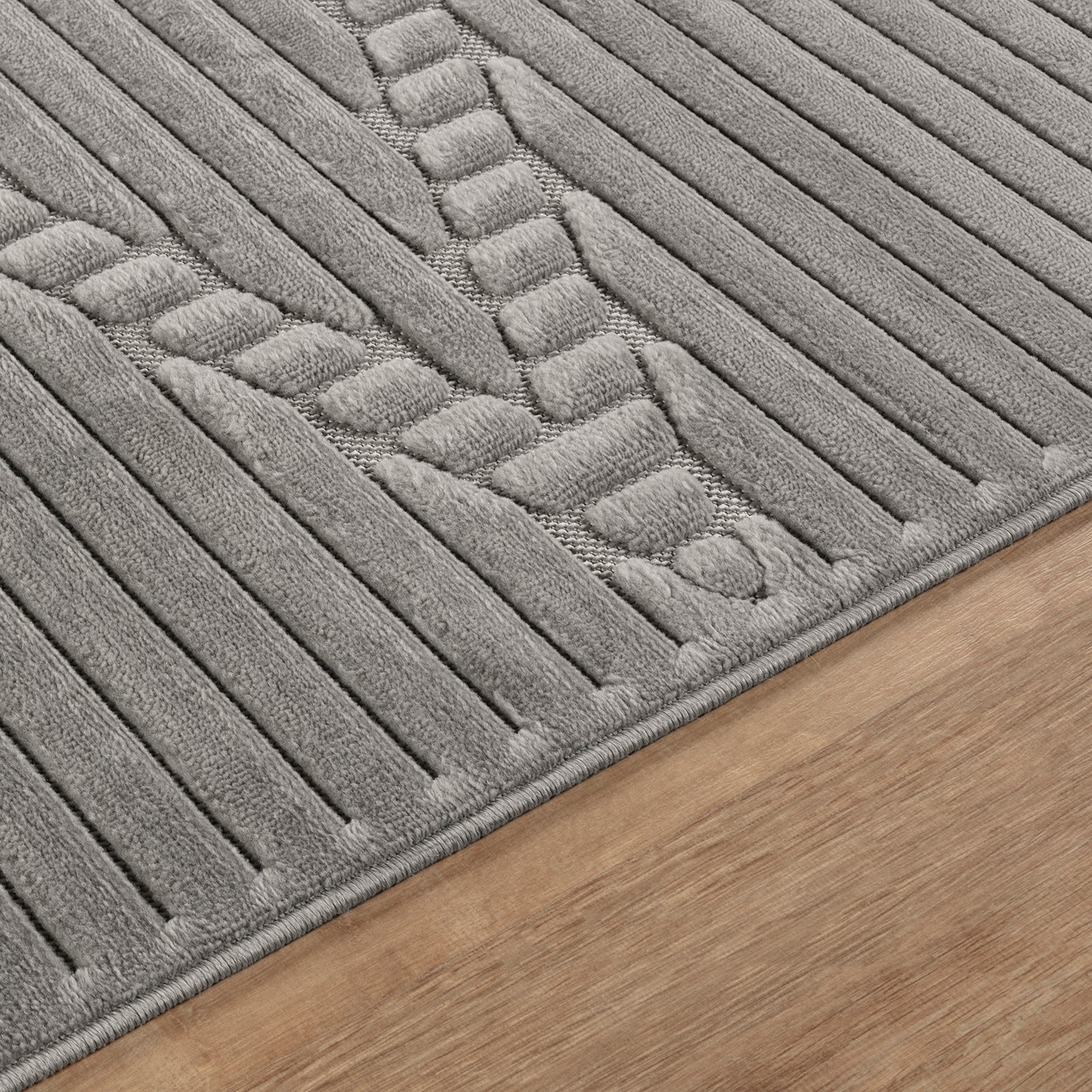 MITSUKO In- & Outdoor Scandi Modern Grey Area Rug