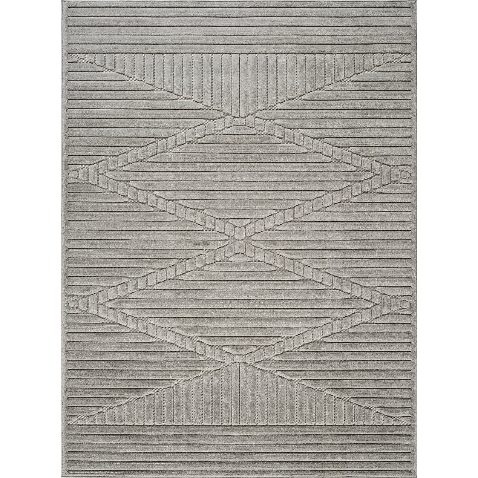 MITSUKO In- & Outdoor Scandi Modern Grey Area Rug