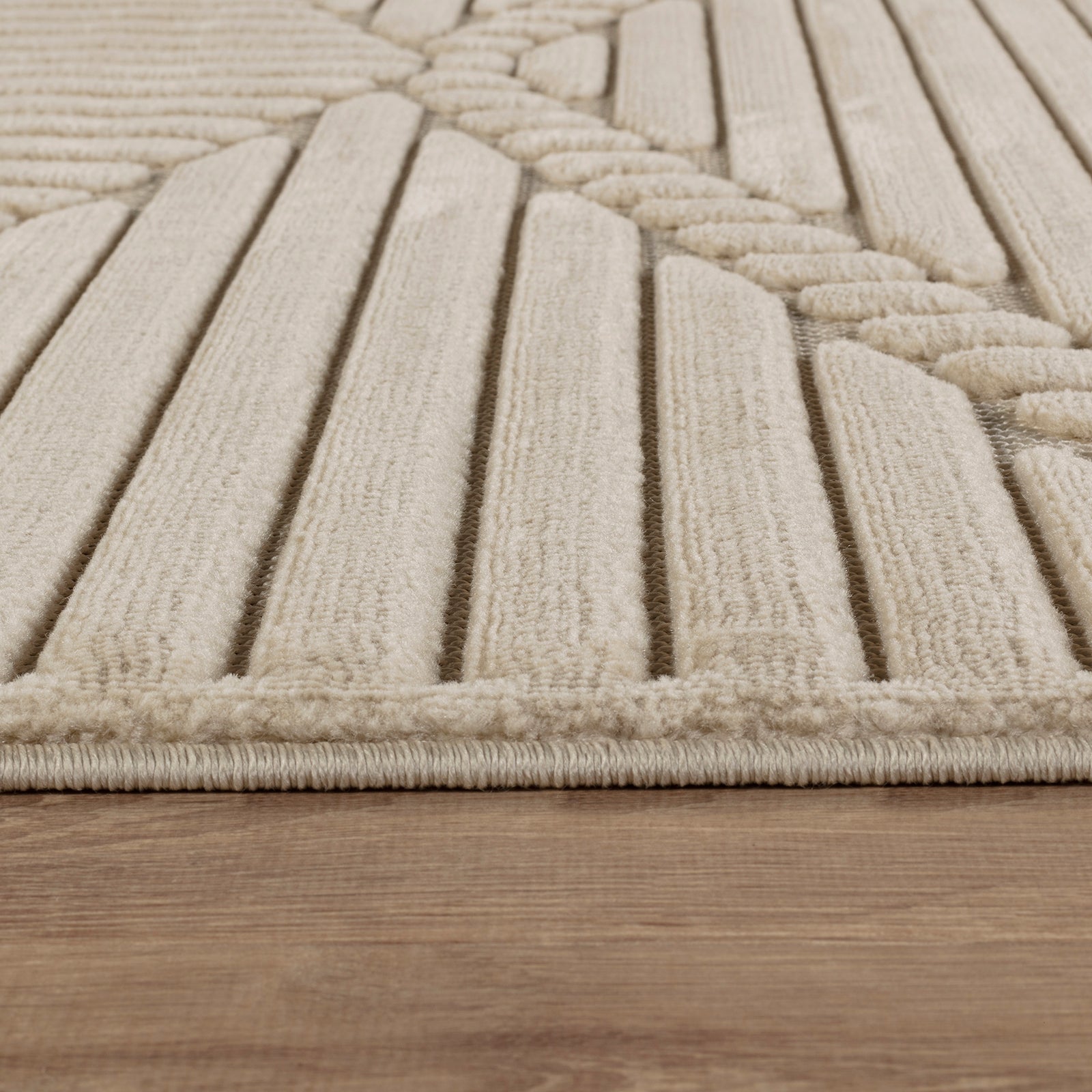 MITSUKO In- & Outdoor Scandi Modern Beige Area Rug