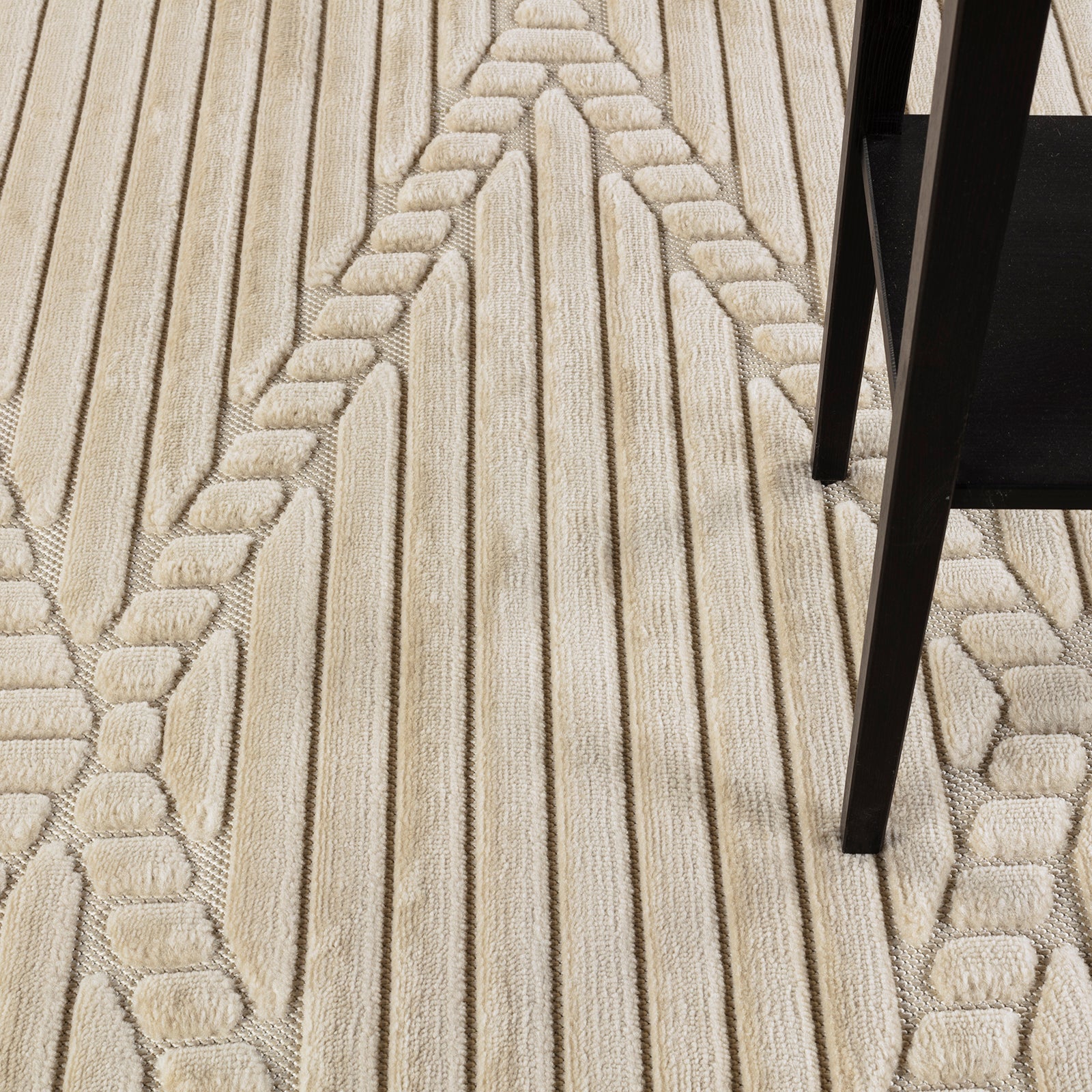 MITSUKO In- & Outdoor Scandi Modern Beige Area Rug