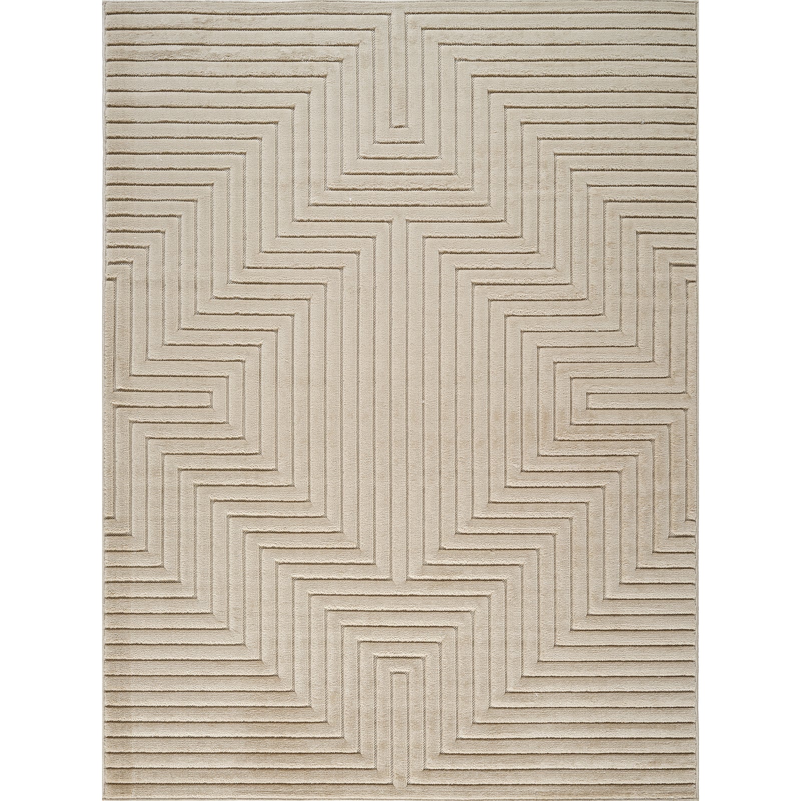 NAOKO In- & Outdoor Scandi Modern Beige Area Rug