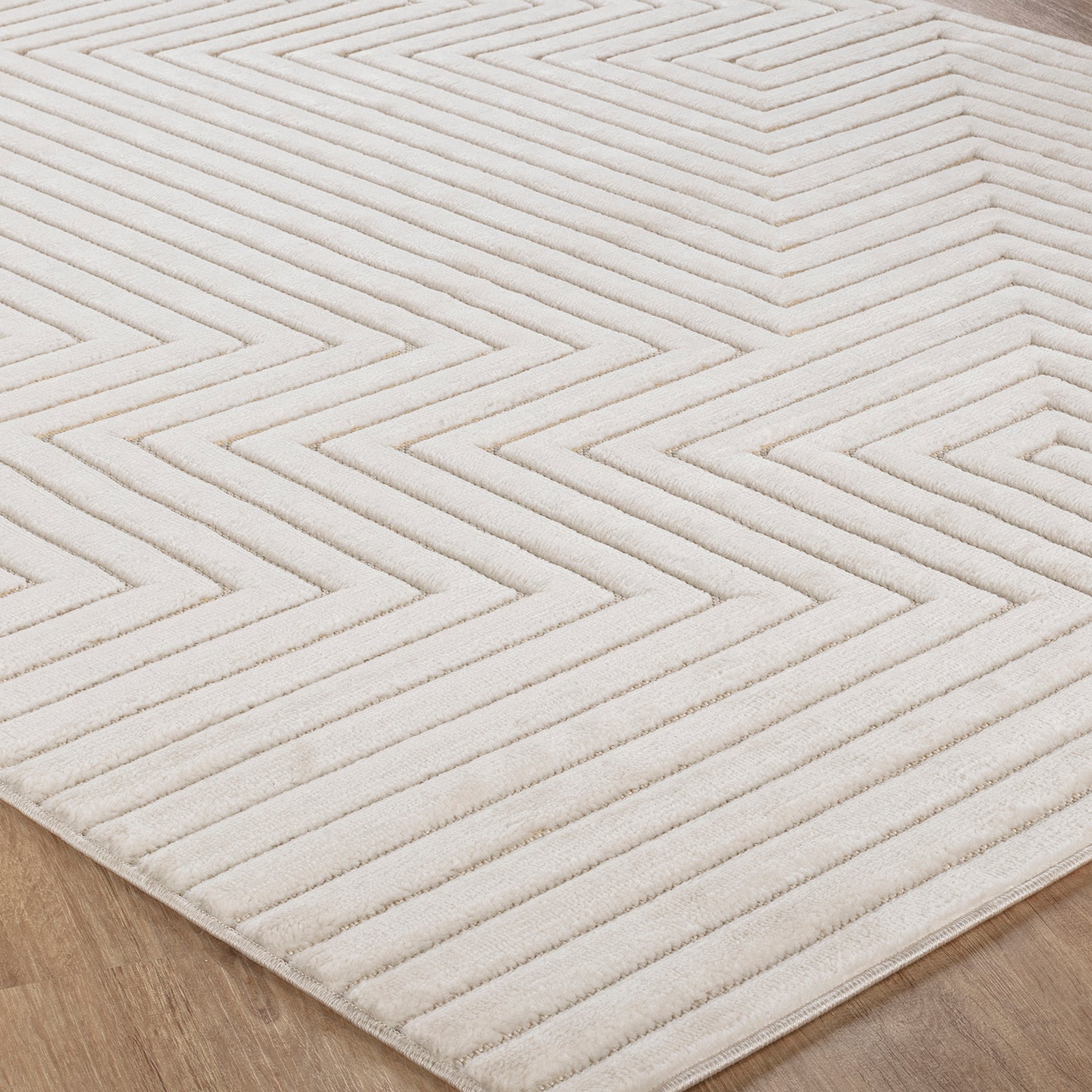 NAOKO In- & Outdoor Scandi Modern White Area Rug