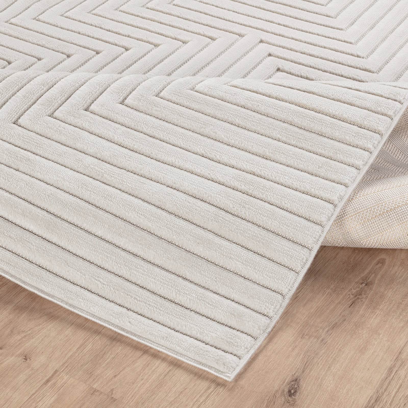 NAOKO In- & Outdoor Scandi Modern White Area Rug