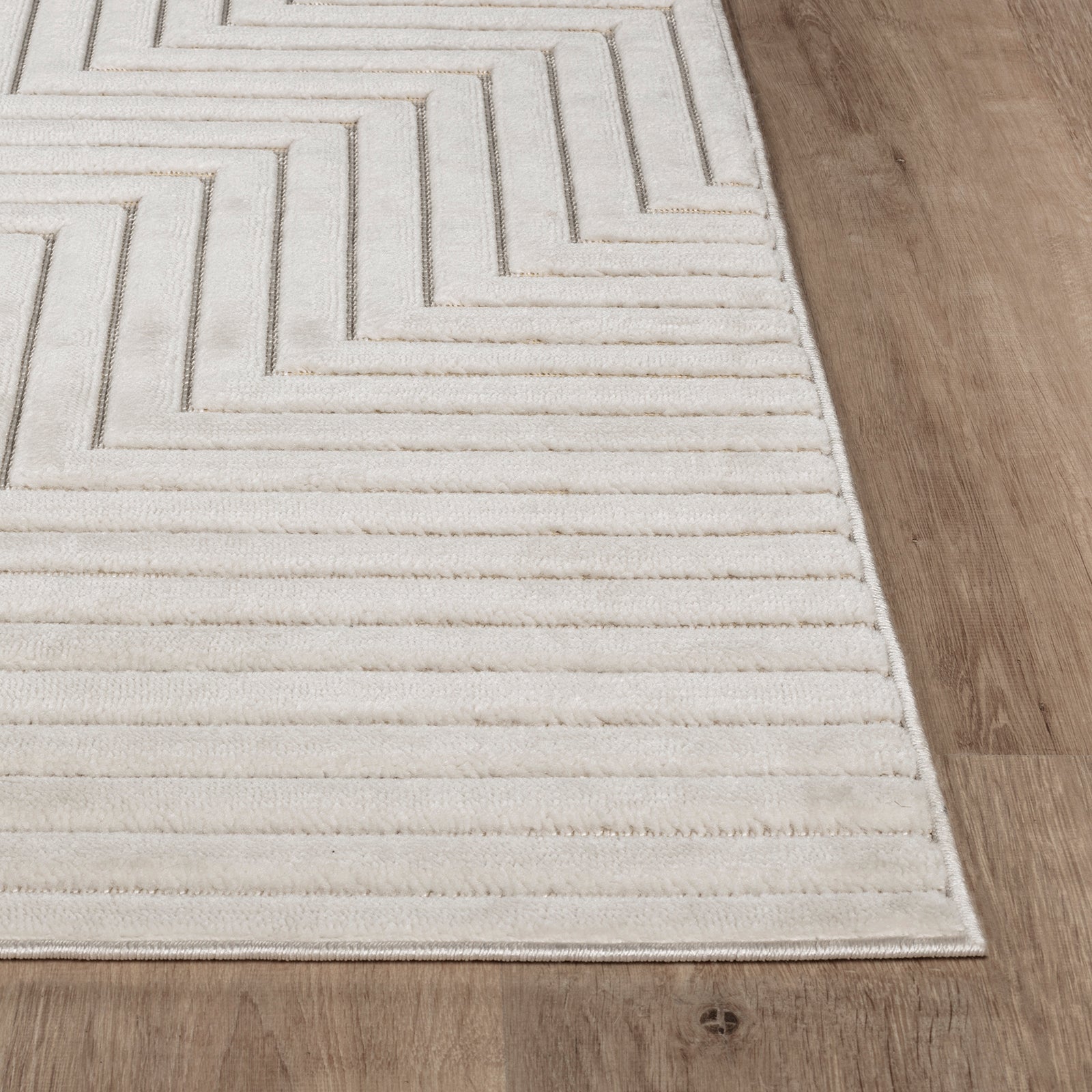 NAOKO In- & Outdoor Scandi Modern White Area Rug